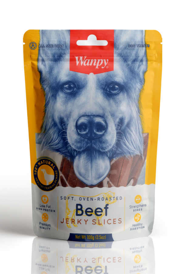 Wanpy Oven Roasted Gerçek Biftek Şeritleri Köpek Ödülü 100 Gr image 0