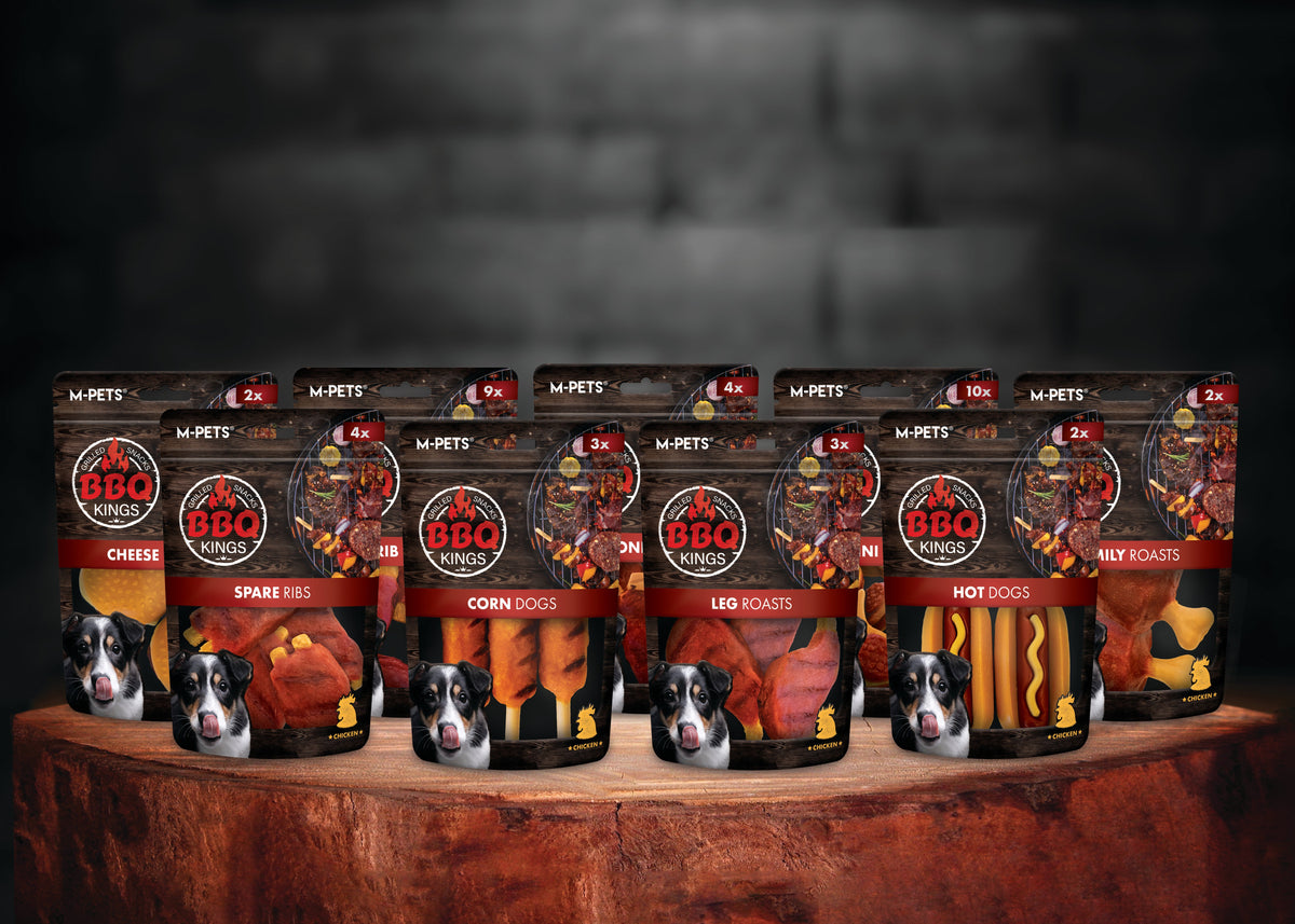But Şeklinde Rawhide İçermeyen Köpek Ödül Maması M-Pets BBQ Kings Leg Roasts