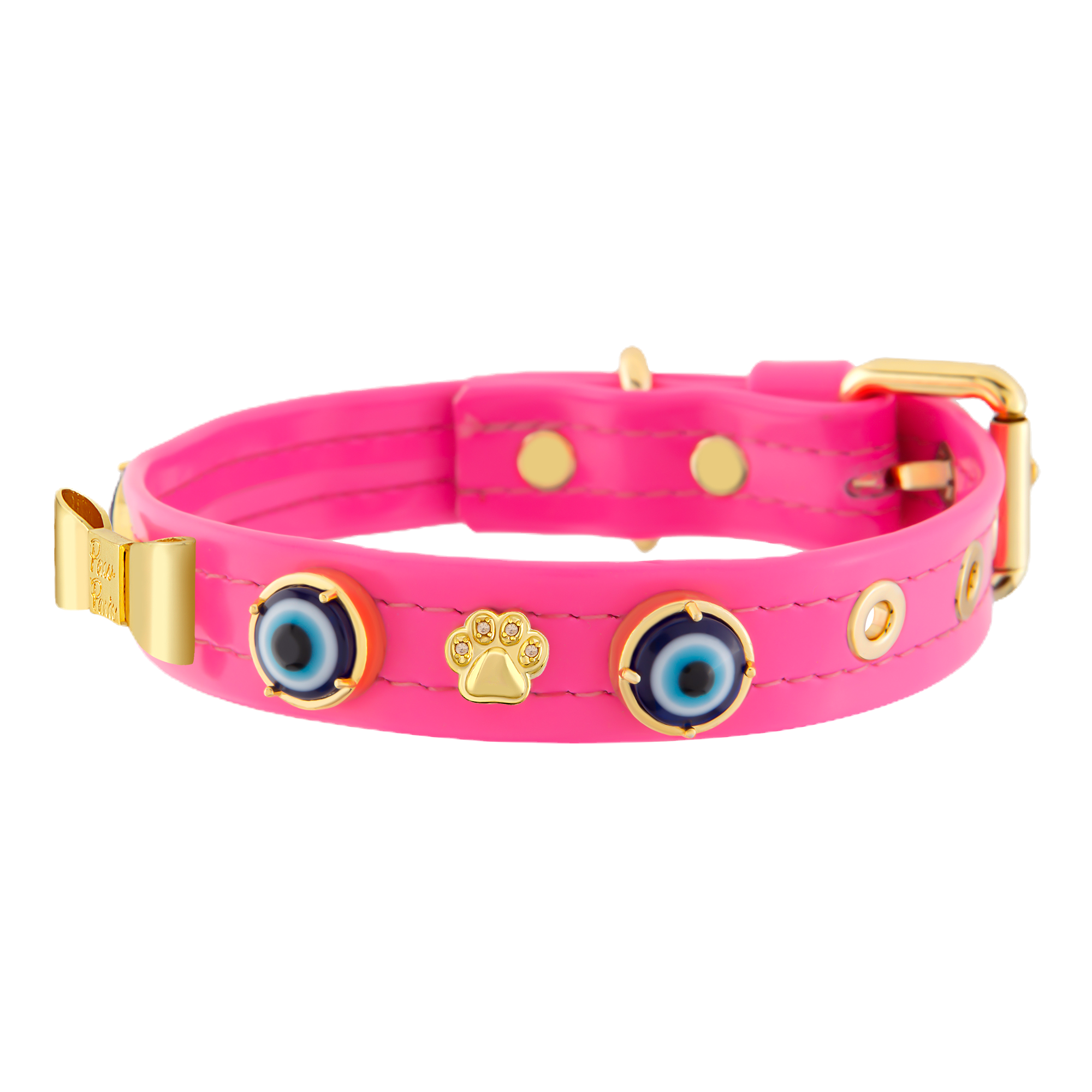 Paw Paris Nazarlique Boyun Tasması Neon Pembe image 1