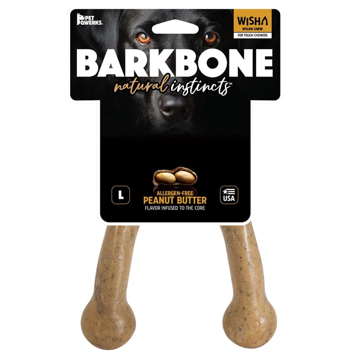 BarkBone Lades Şeklinde Fıstık Ezmesi Aromalı Çiğneme Kemiği image 0
