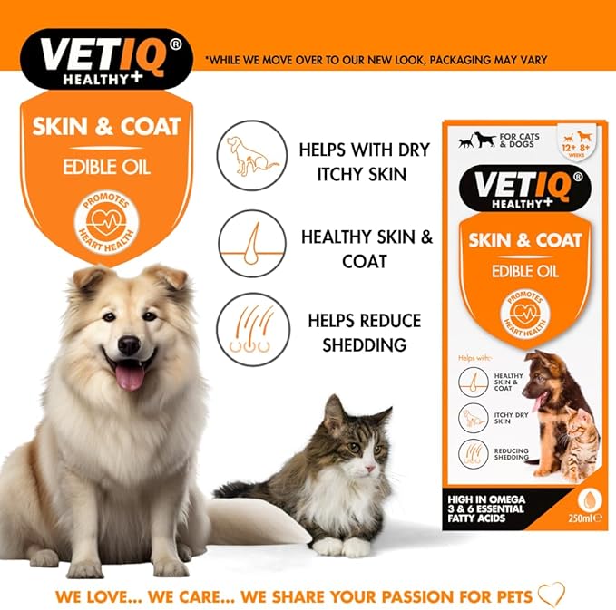 VetIQ Skin & Coat Oil 250 ml Köpekler ve Kediler için Cilt ve Tüy Bakım Yağı image 2