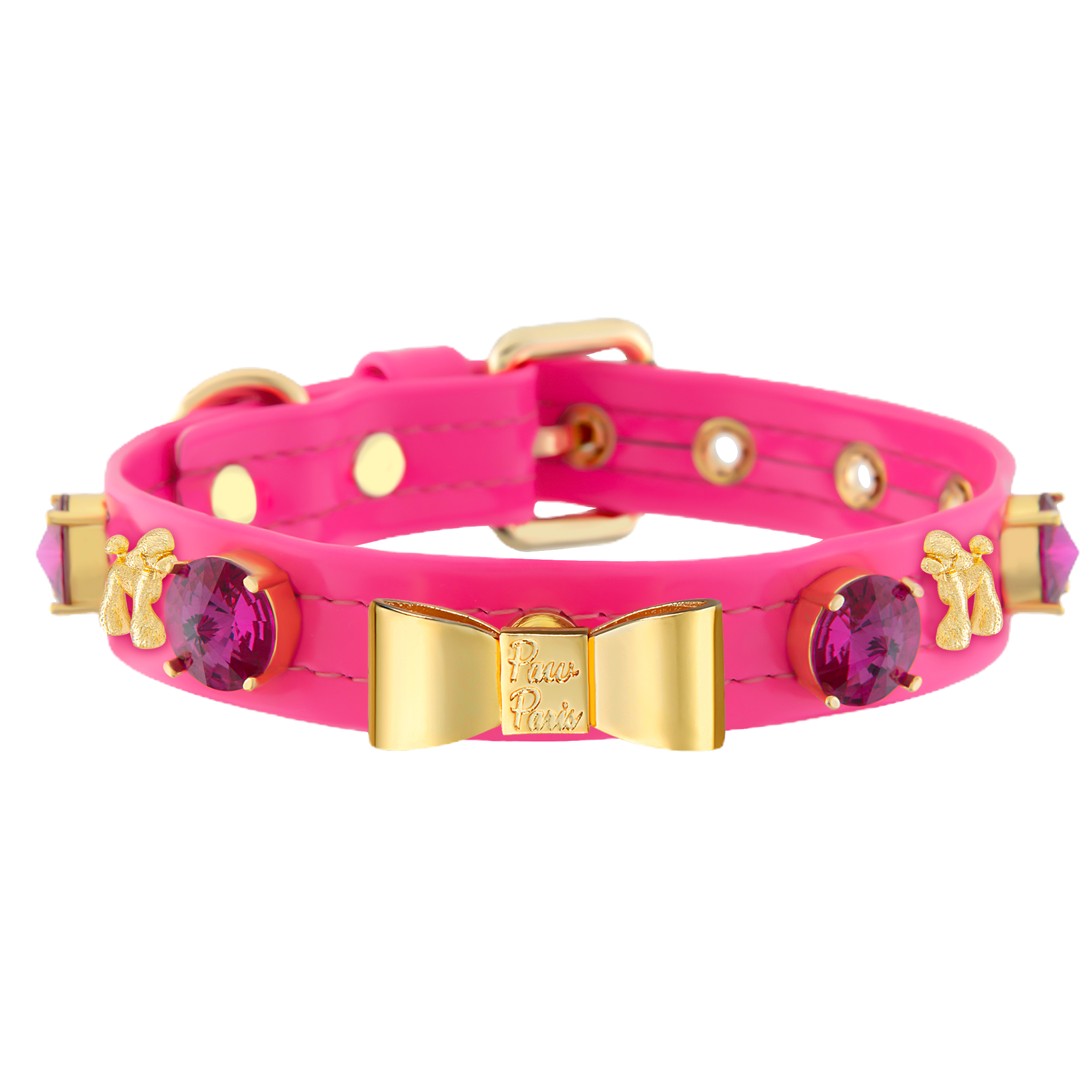 Paw Paris Neon Pink Poodle Bonnie Boyun Tasması image 0