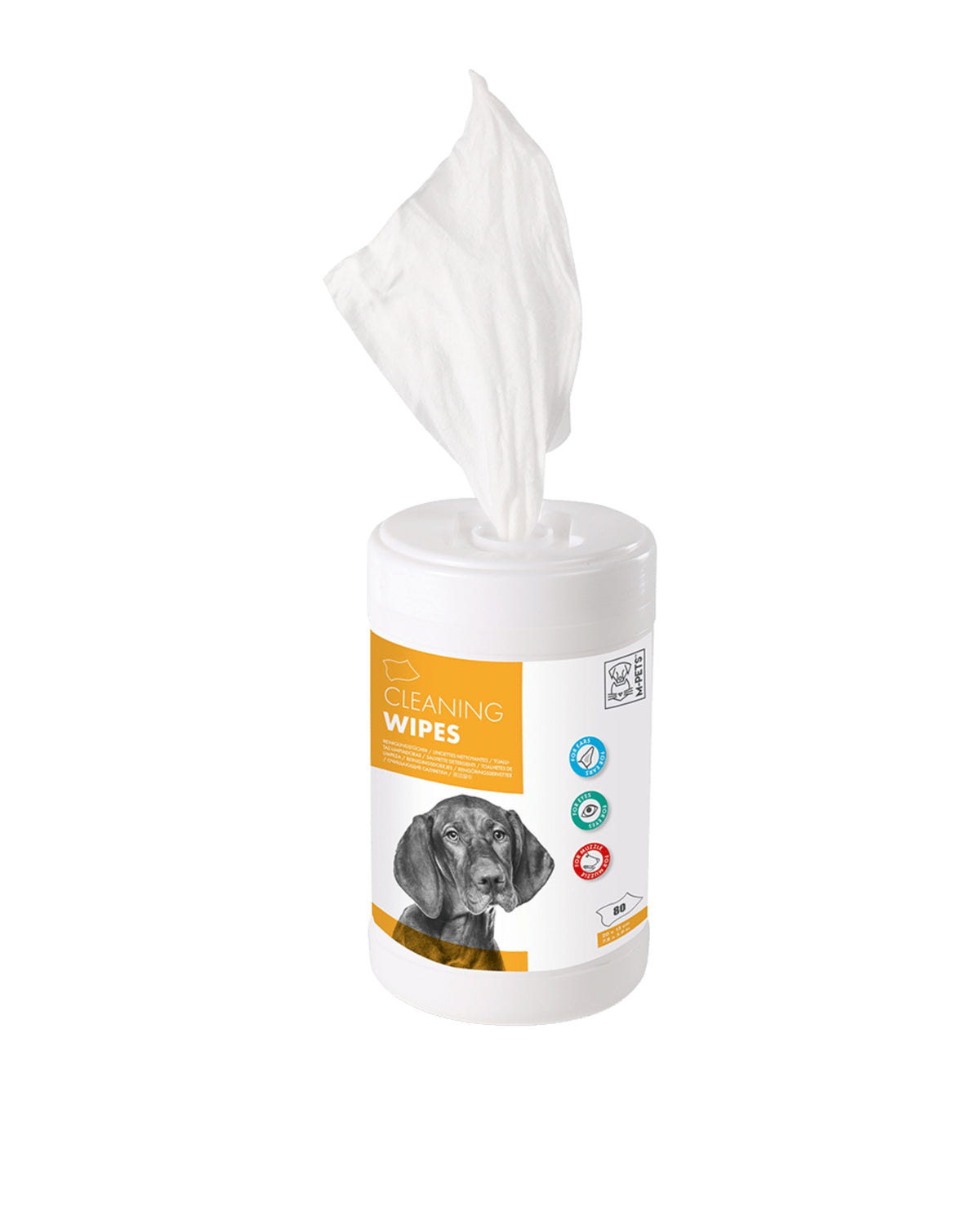 Aloe Vera ve Papatya Özlü Alkolsüz Kedi ve Köpek Temizleme Mendili M-Pets Cleaning Wipes 80'li Kutu