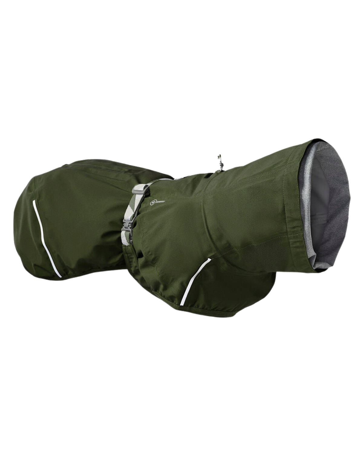 Astarsız Ultra Hafif Su Geçirmez Reflektörlü Koyu Yeşil Köpek Yağmurluğu Hurtta Mudventure Coat ECO