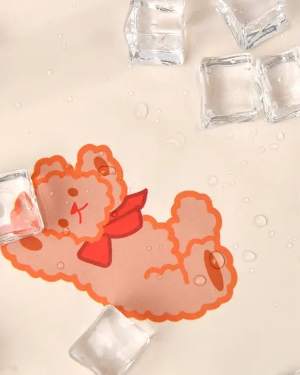 Ayıcık Desenli Krem Rengi Köpek Soğutucu Matı Olchi Bear Cool Mat
