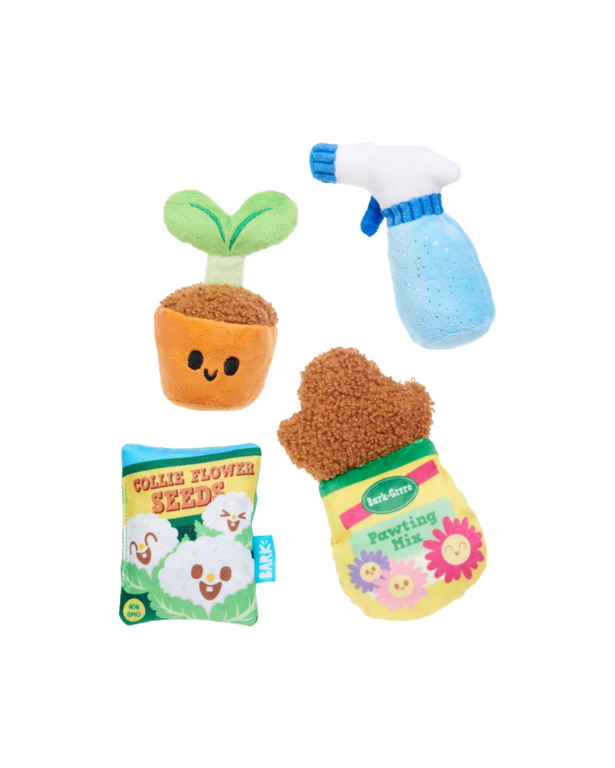 Bahçe Temalı 4'lü Peluş Köpek Oyuncak Seti BARK Greenhouse Gang
