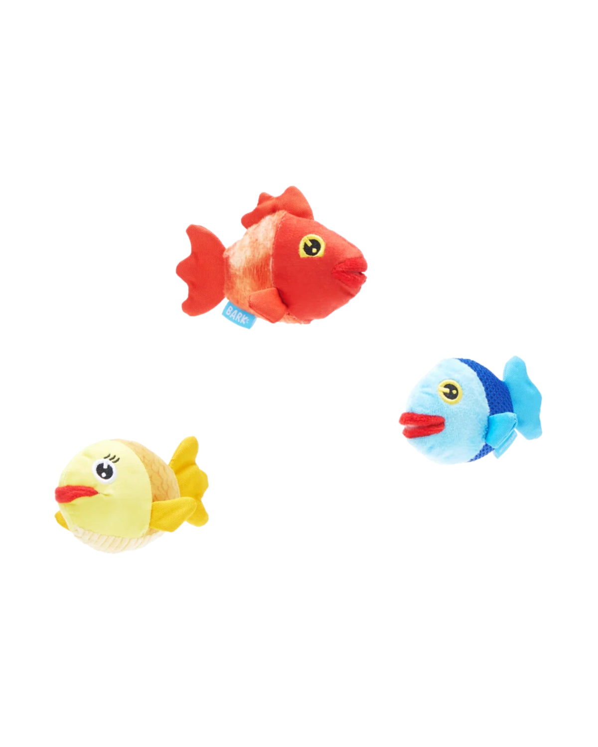 Balık Figürlü 3'lü Peluş Köpek Oyuncak Seti BARK The Groupers