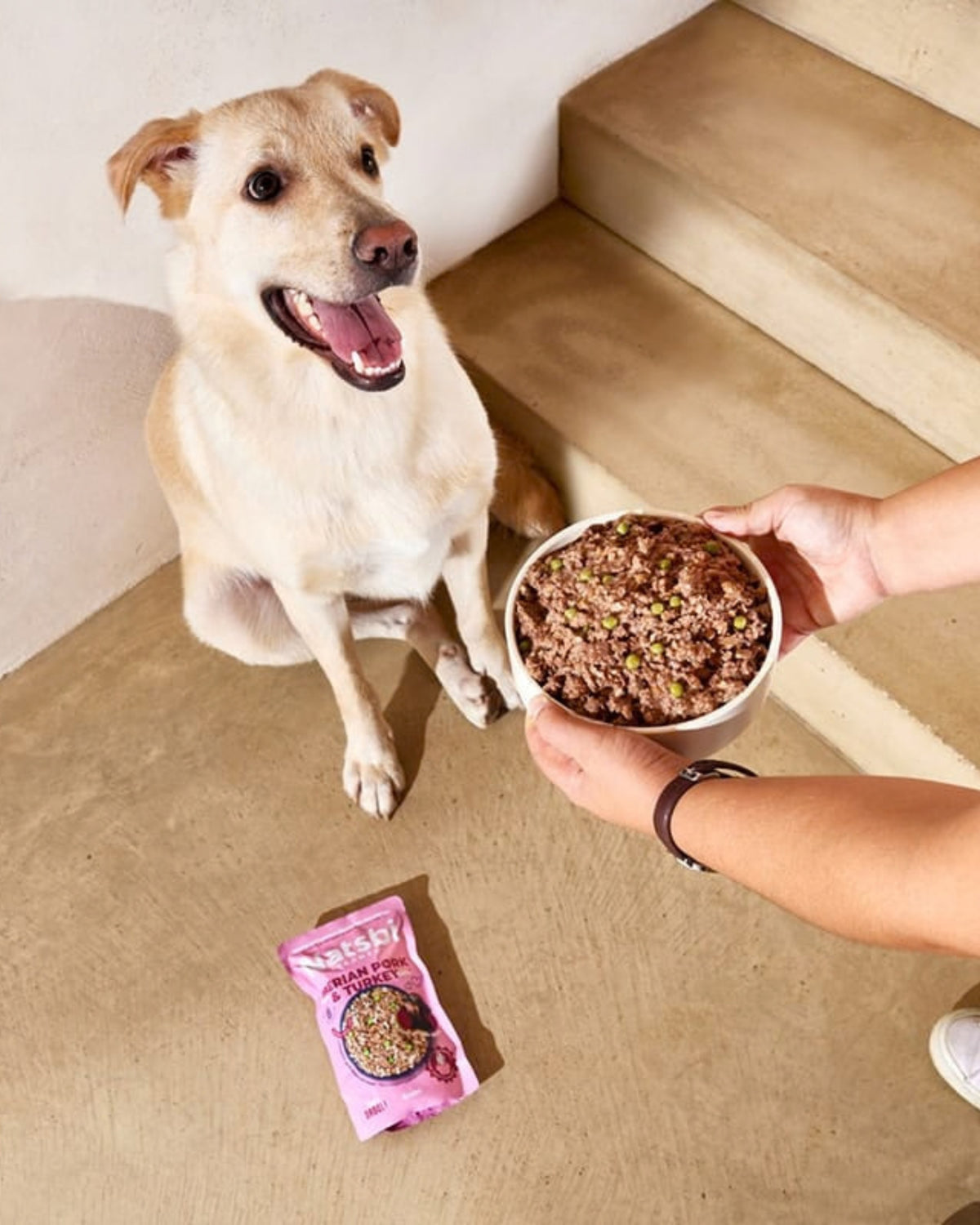 Buharda Pişirilmiş İberya Domuzu ve Hindili Düşük Köpek Maması Gosbi Natsbi Steamed Dog Iberian Pork & Turkey