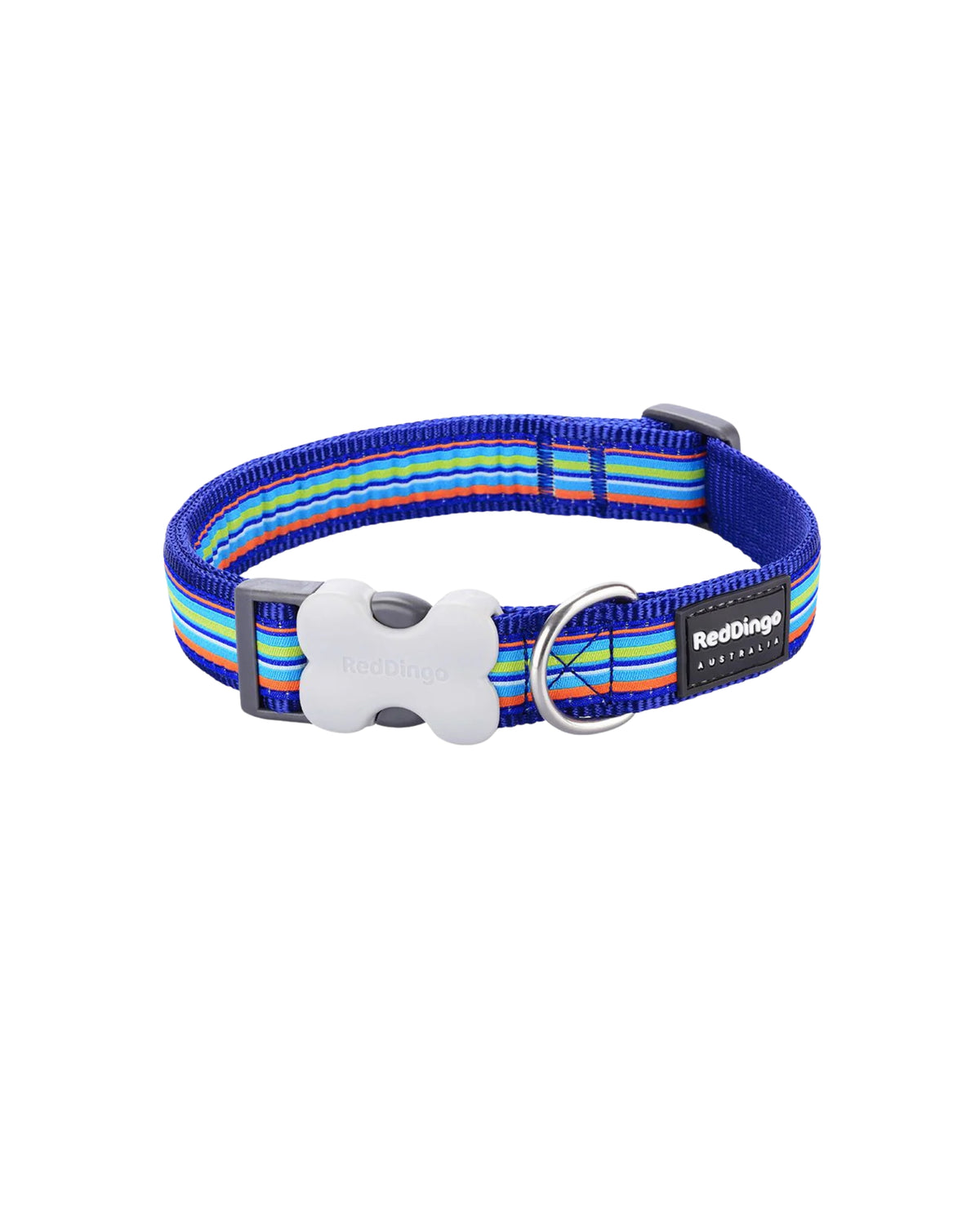 Çizgili Köpek Boyun Tasması Red Dingo Horizontal Stripes Dog Collar