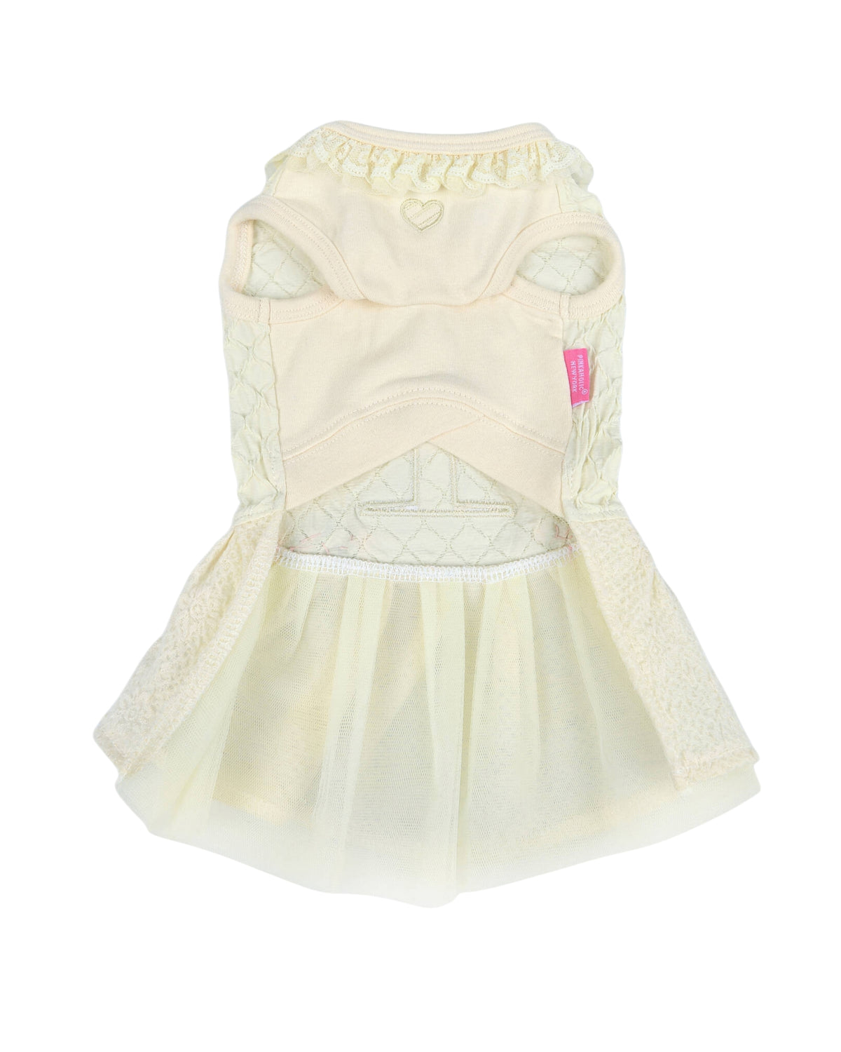 Dantel Yakalı Güllü Krem Rengi Köpek Elbisesi Pinkaholic Majesty Dress