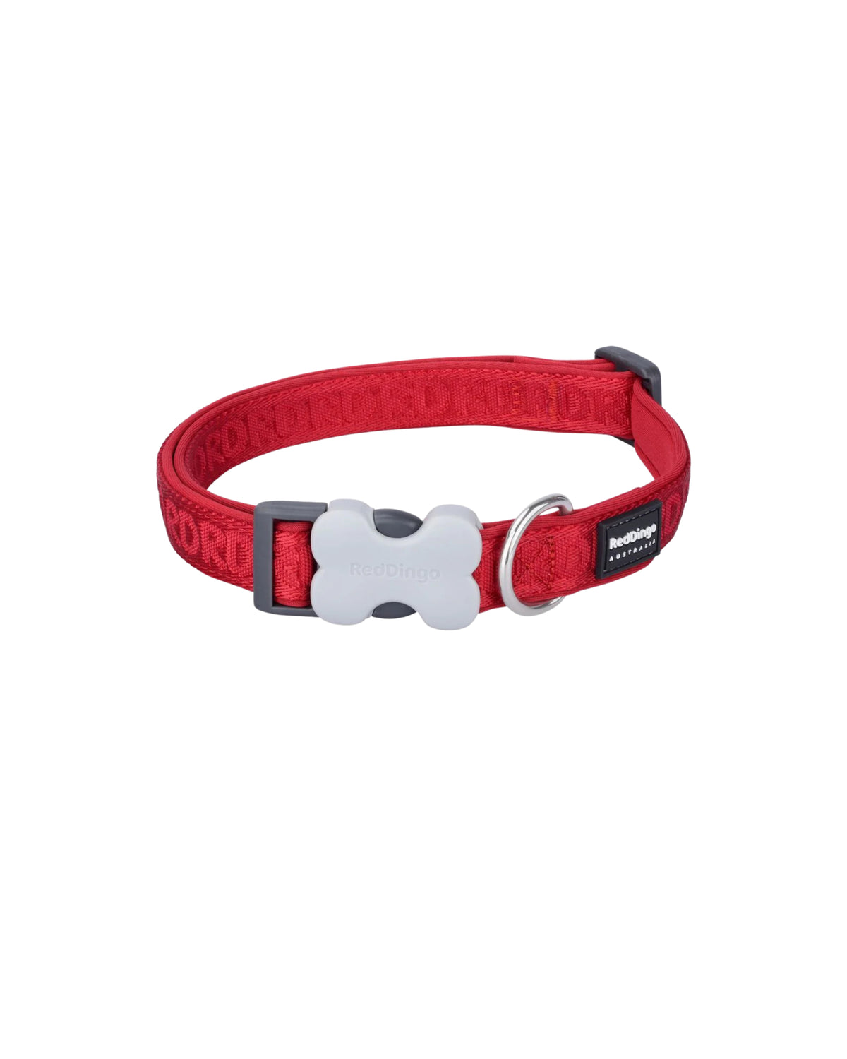 Dolgulu Kabartma Desenli Köpek Boyun Tasması Red Dingo Padded Collar Embossed