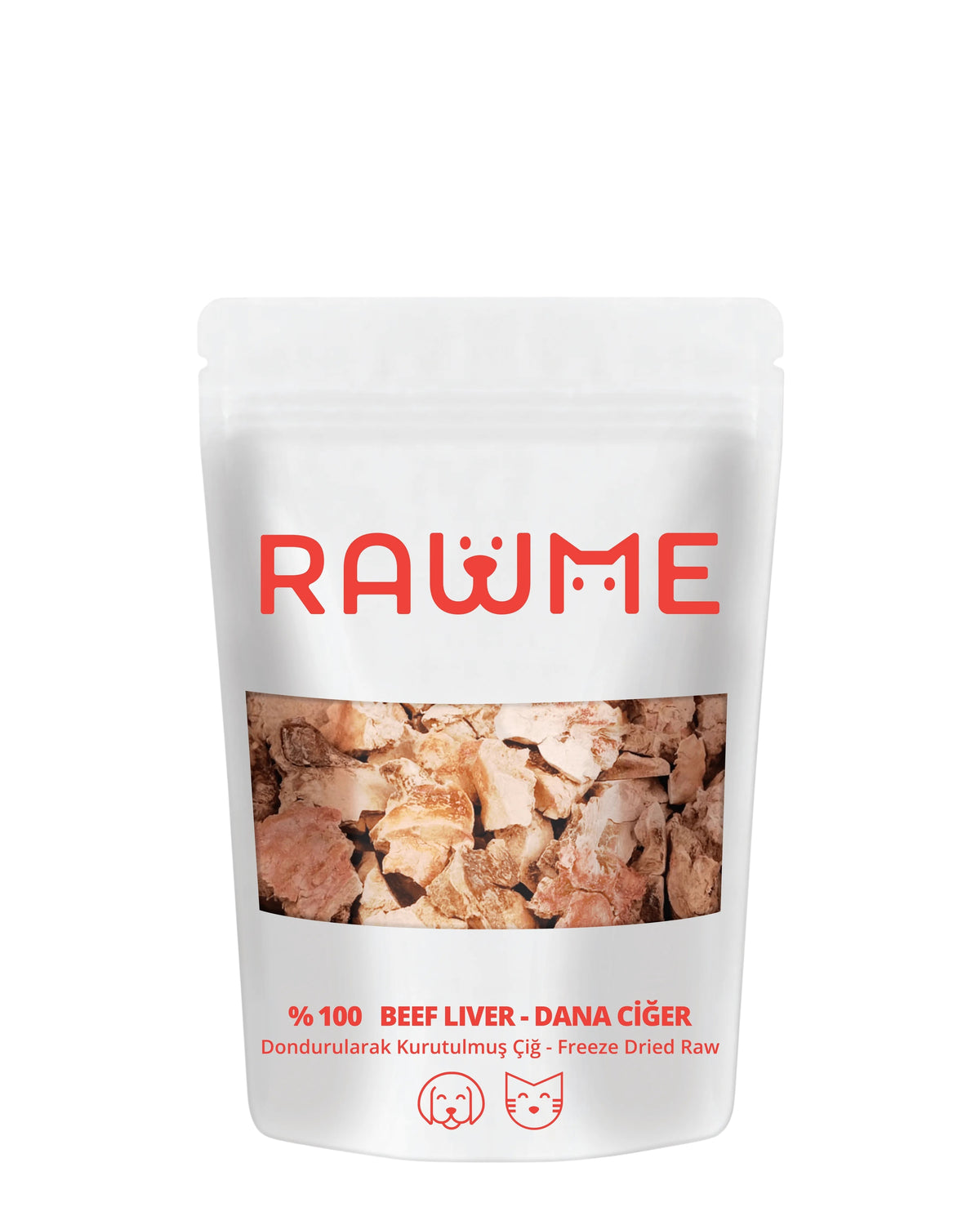 Dondurularak Kurutulmuş Dana Ciğer Ödülü Rawme Mini Paket, 10g