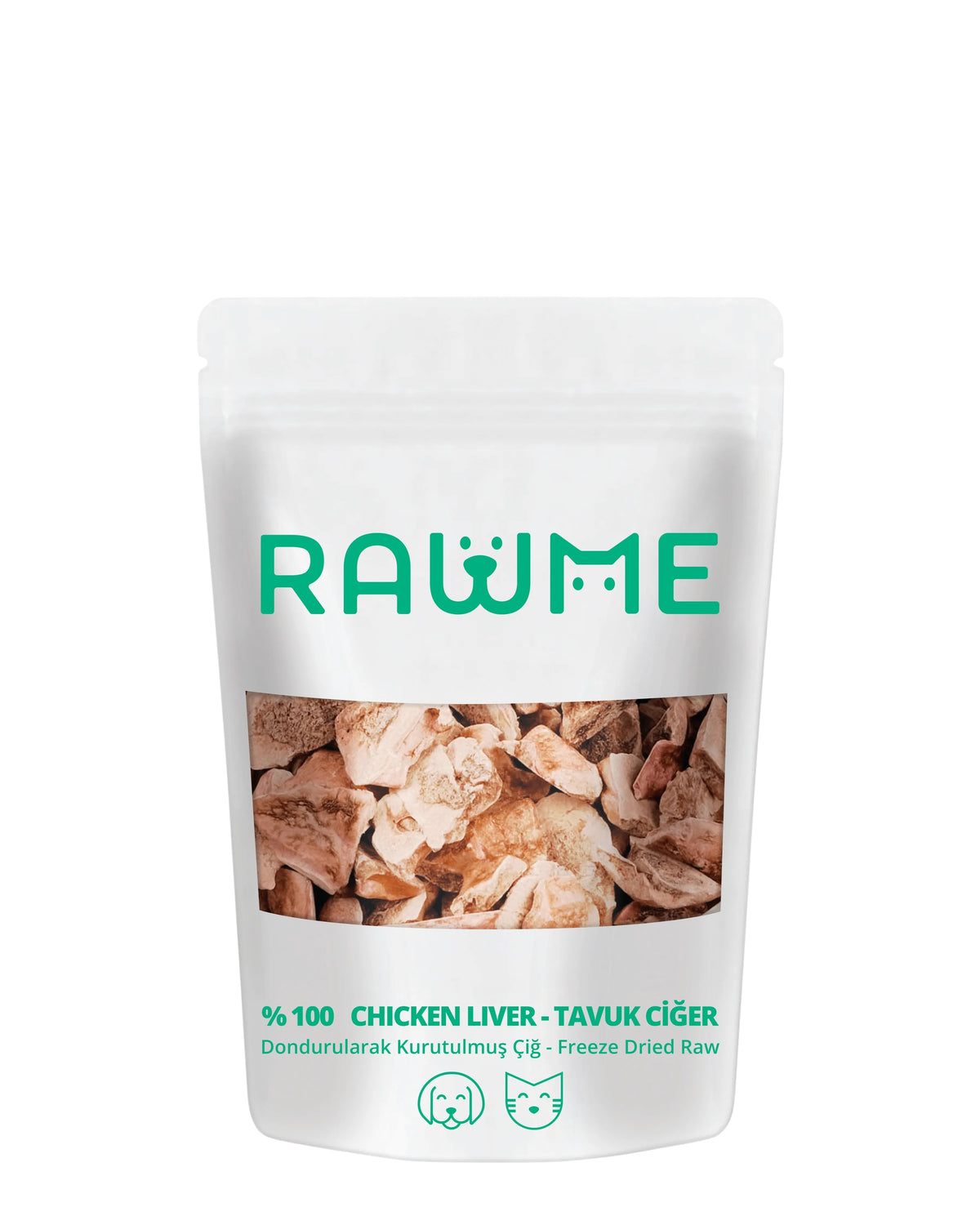 Dondurularak Kurutulmuş Tavuk Ciğer Ödülü Rawme Mini Paket, 10gr