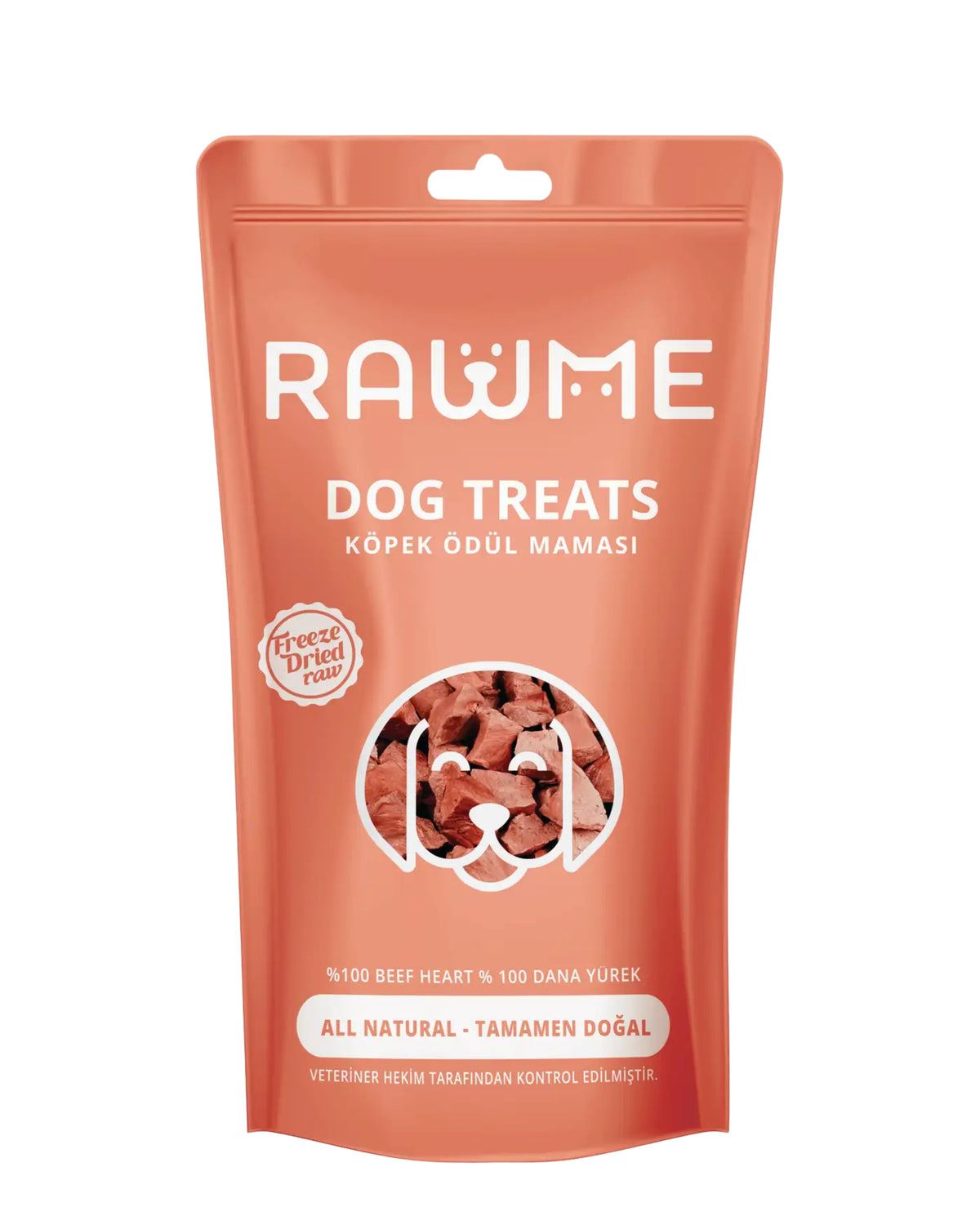 Dondurularak Kurutulmuş Dana Yürek Köpek Ödülü Rawme, 40gr
