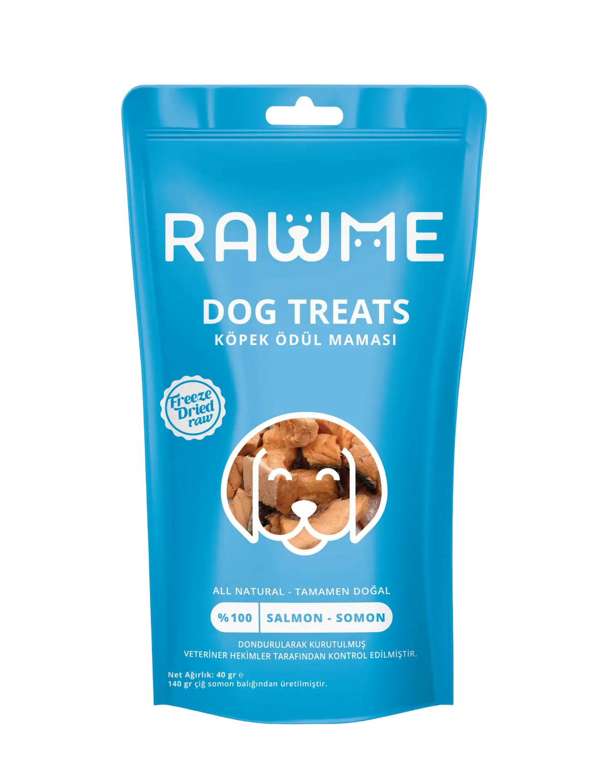 Dondurularak Kurutulmuş Somon Köpek Ödülü Rawme, 40gr