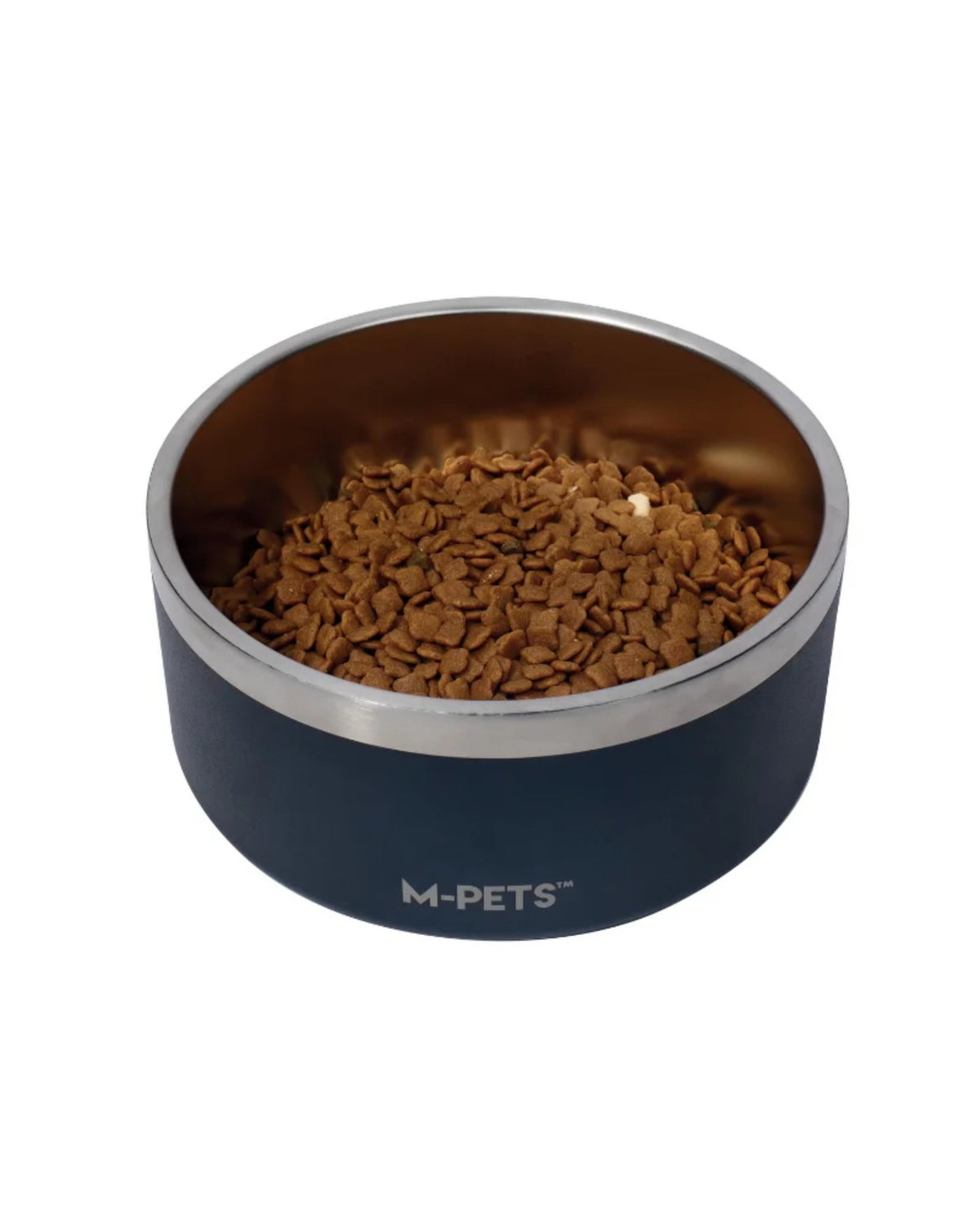 Eskimo Çift Cidarlı Paslanmaz Çelik Mama ve Su Kabı Siyah M-Pets ESKIMO Double Wall Bowl Black