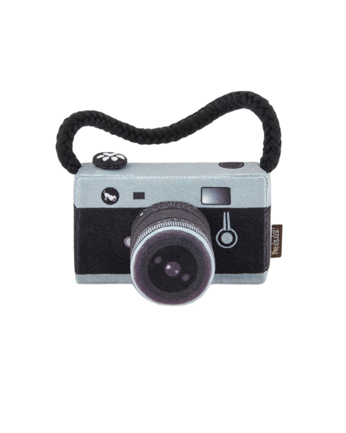 Fotoğraf Makinesi Figürlü Çıtırtılı Sesli Peluş Köpek Oyuncağı P.L.A.Y. Globetrotter Lens Licker Camera