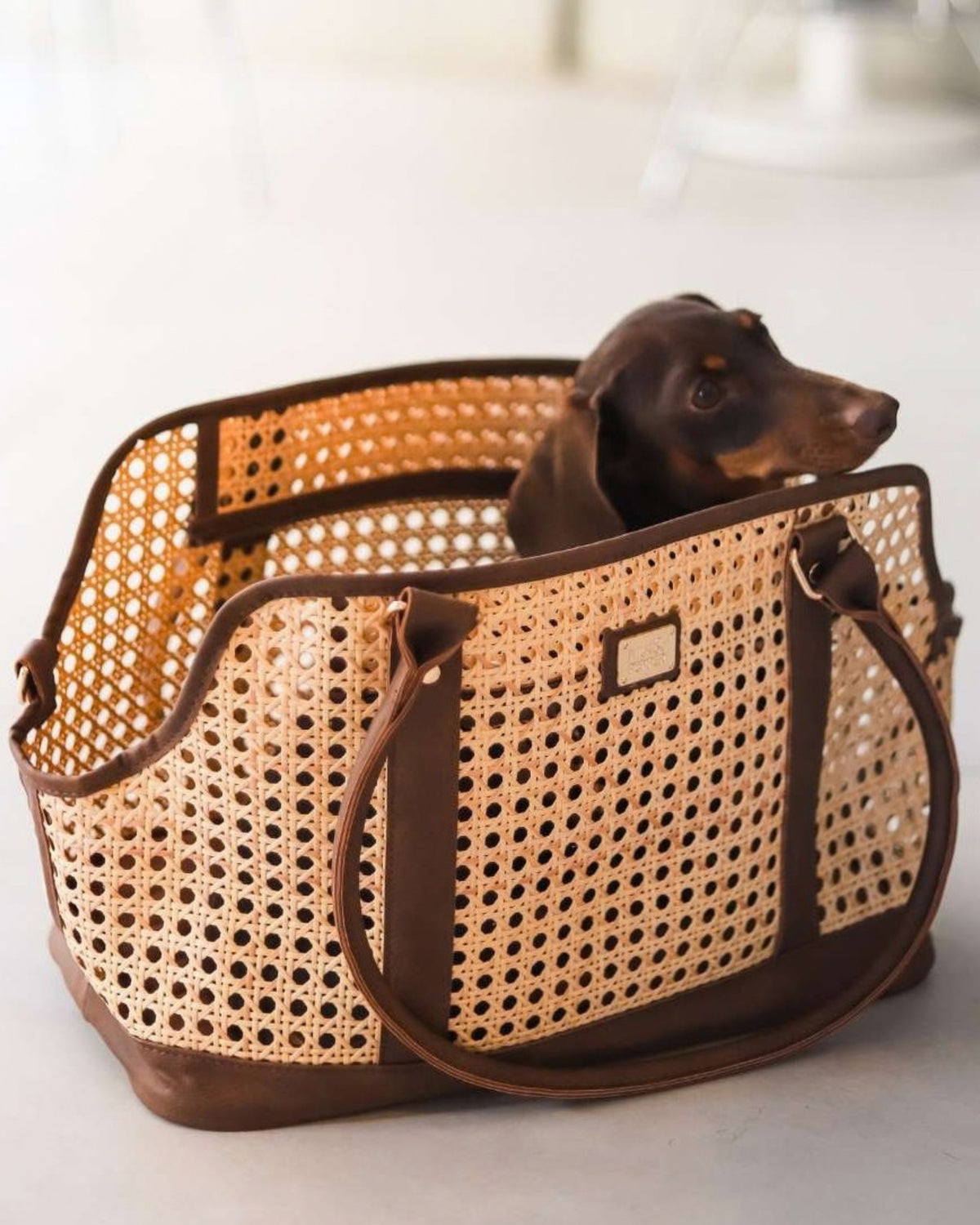 Hasır Görünümlü Köpek Taşıma Çantası Milk&Pepper Bali Bag