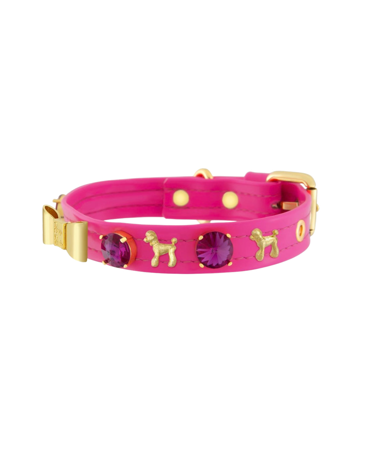 Kaniş Figürlü Neon Pembe Köpek Boyun Tasması Paw Paris Neon Pink Poodle Bonnie Collar
