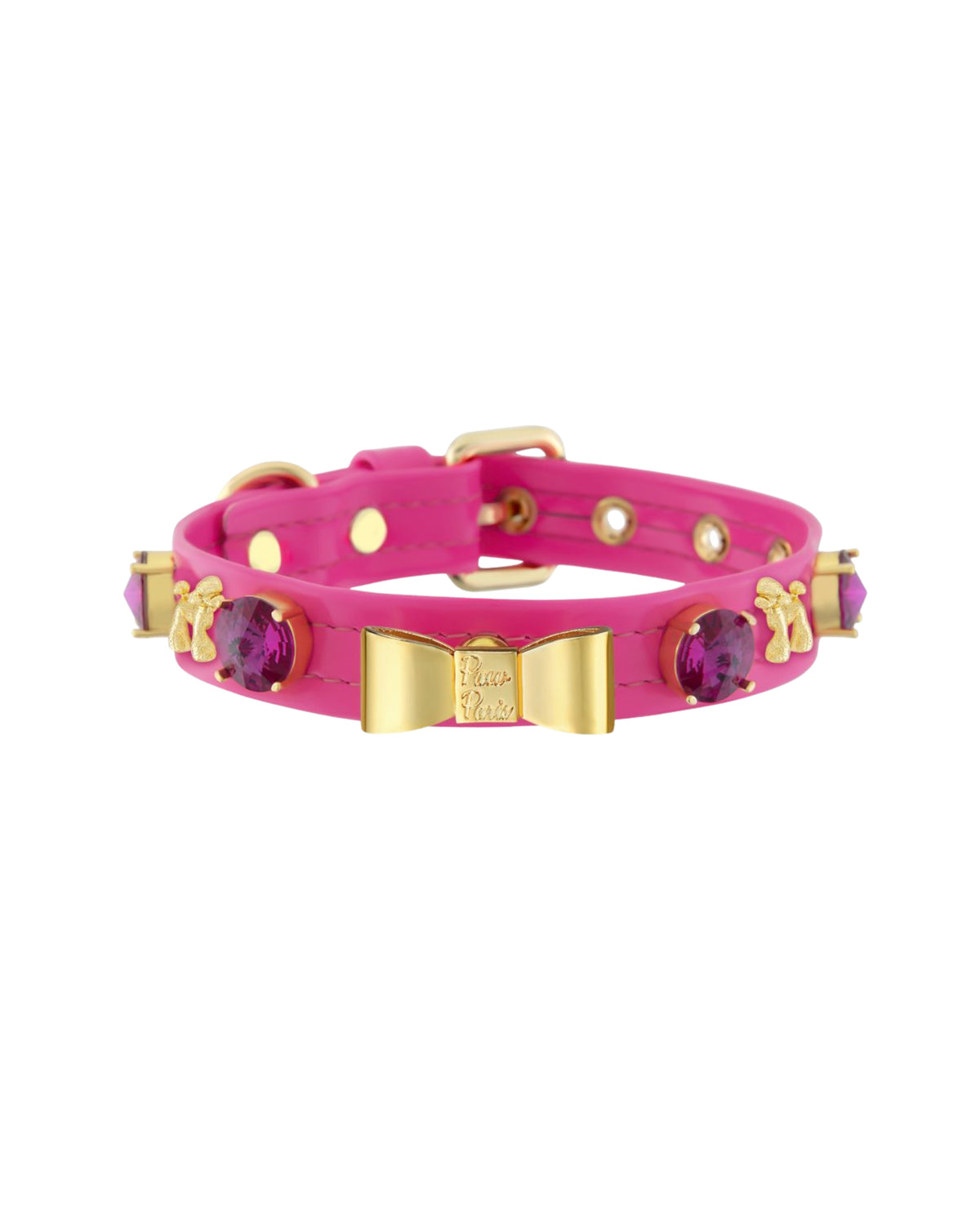 Kaniş Figürlü Neon Pembe Köpek Boyun Tasması Paw Paris Neon Pink Poodle Bonnie Collar