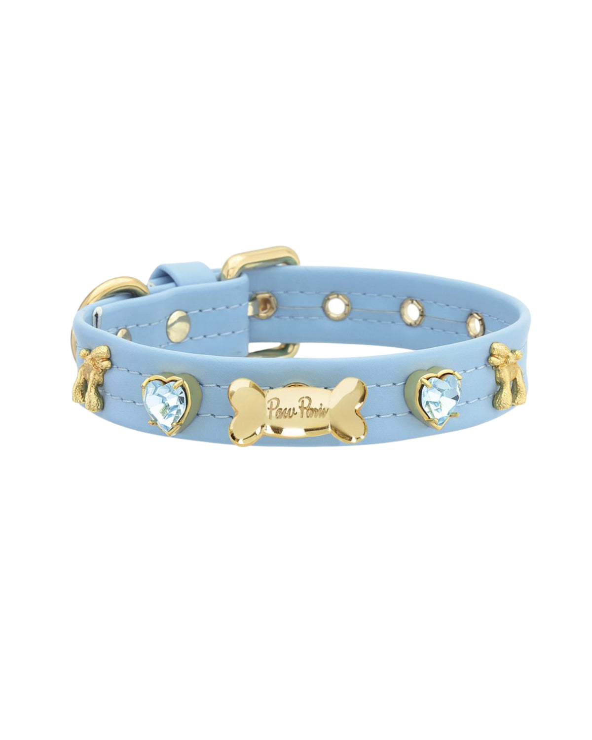 Kaniş Figürlü Pastel Mavi Köpek Boyun Tasması Paw Paris Blue Poodle Collar