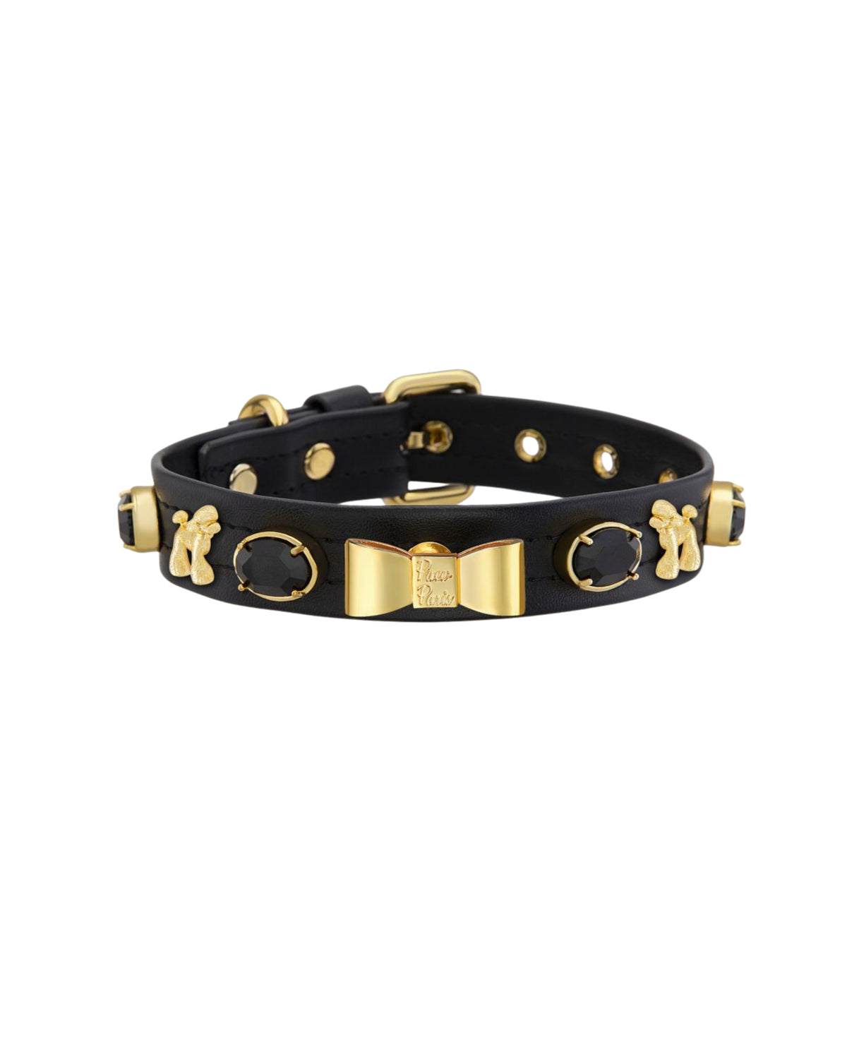 Kaniş Figürlü Siyah Köpek Boyun Tasması Paw Paris Black Poodle Bonnie Collar
