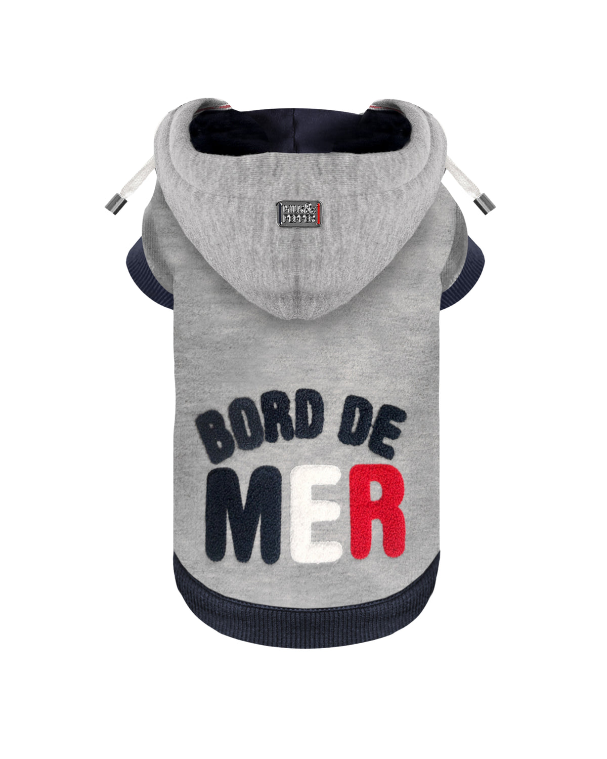 Kapüşonlu Polar Köpek Sweatshirti Milk&Pepper Arthus Gri