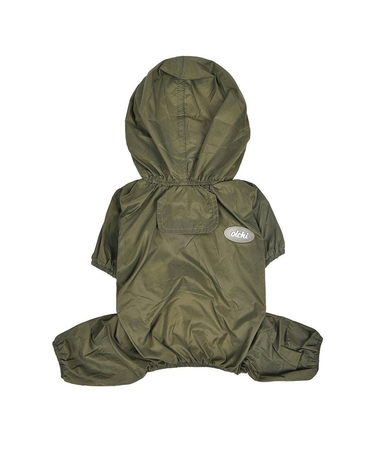 Kapüşonlu Ultra Hafif Haki Köpek Yağmurluğu Olchi Candy All in One Raincoat