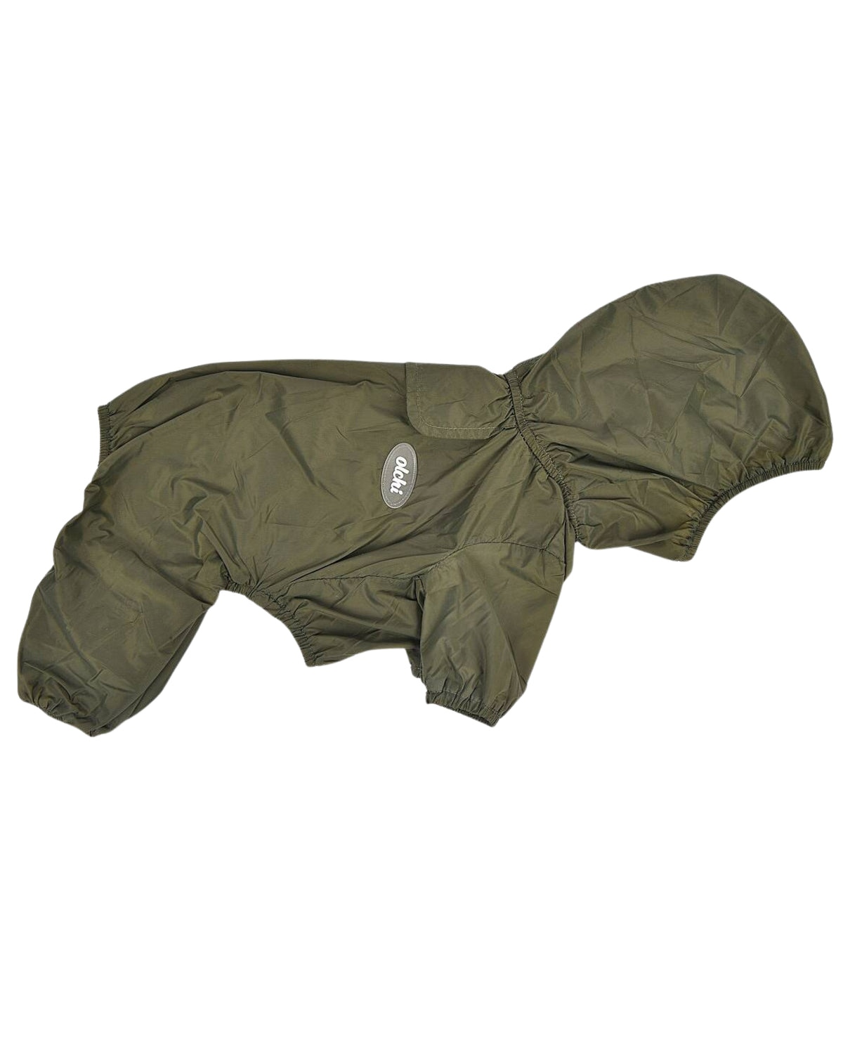 Kapüşonlu Ultra Hafif Haki Köpek Yağmurluğu Olchi Candy All in One Raincoat