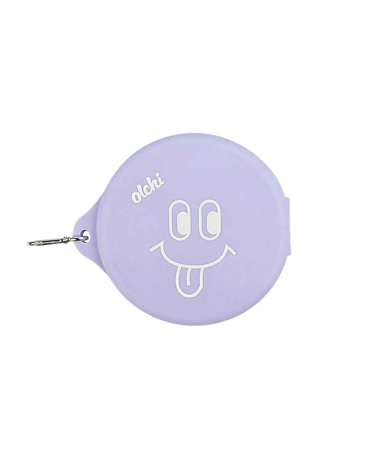 Katlanabilir Çift Hazneli Lila Silikon Köpek Seyahat Kabı Olchi Smile Dual Bowl