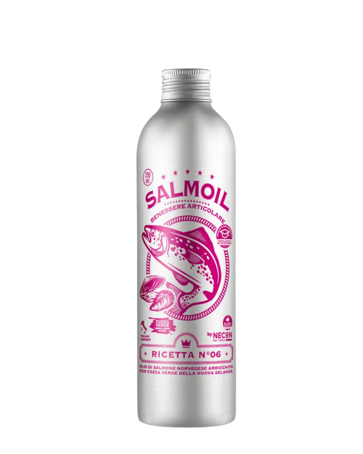 Kedi ve Köpek İçin Eklem Destekli Somon Yağı Necon Salmoil Ricetta 6 Joint Wellness