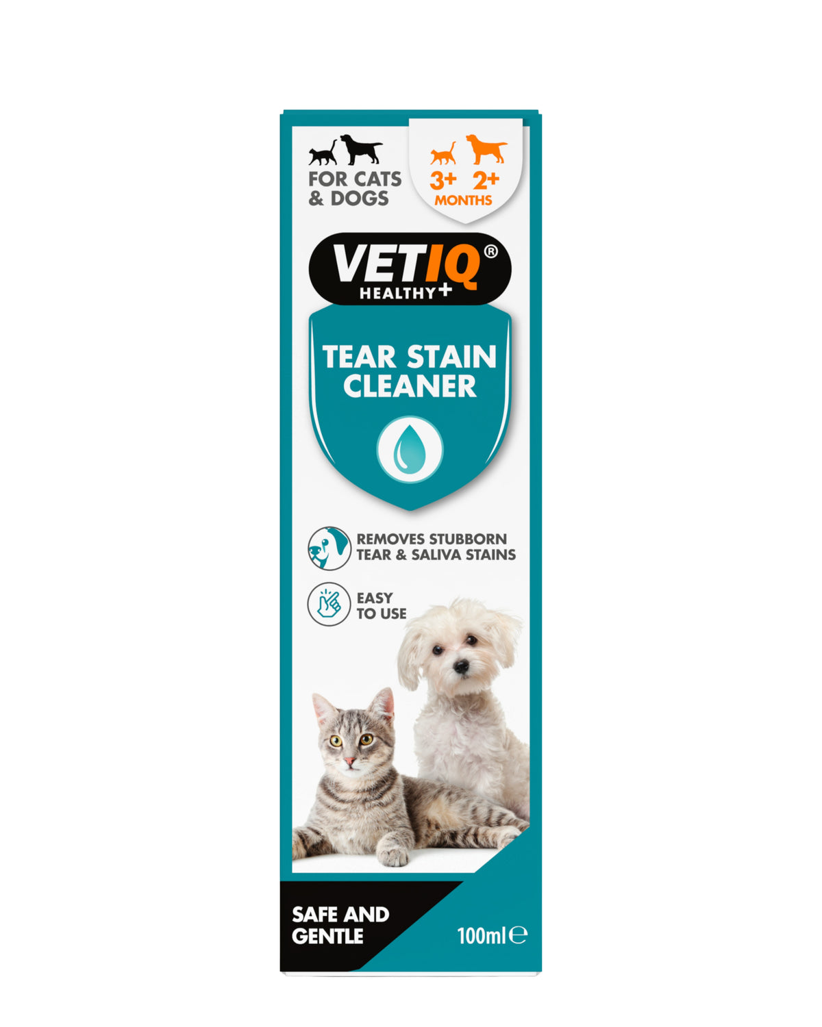 Kedi ve Köpekler İçin Gözyaşı Lekesi Temizleyici VetIQ Tear Stain Cleaner 100 ml