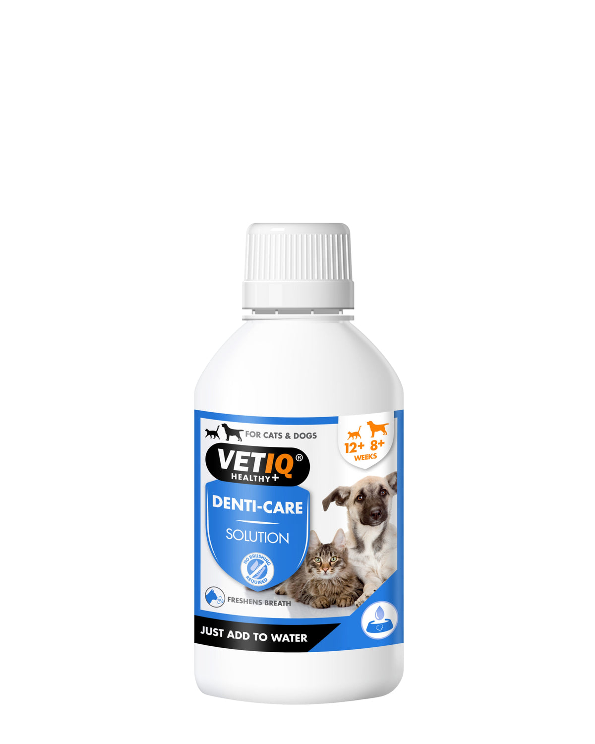 Kedi ve Köpekler İçin Suya Katılan Ağız Bakım Solüsyonu VetIQ Denti Care Solution 250 ml