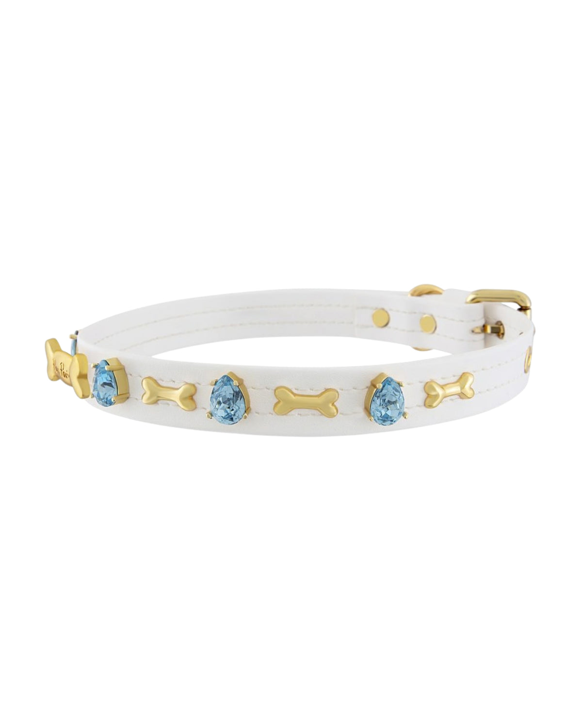 Kemik Figürlü Beyaz Köpek Boyun Tasması Paw Paris White Rain Bones Collar