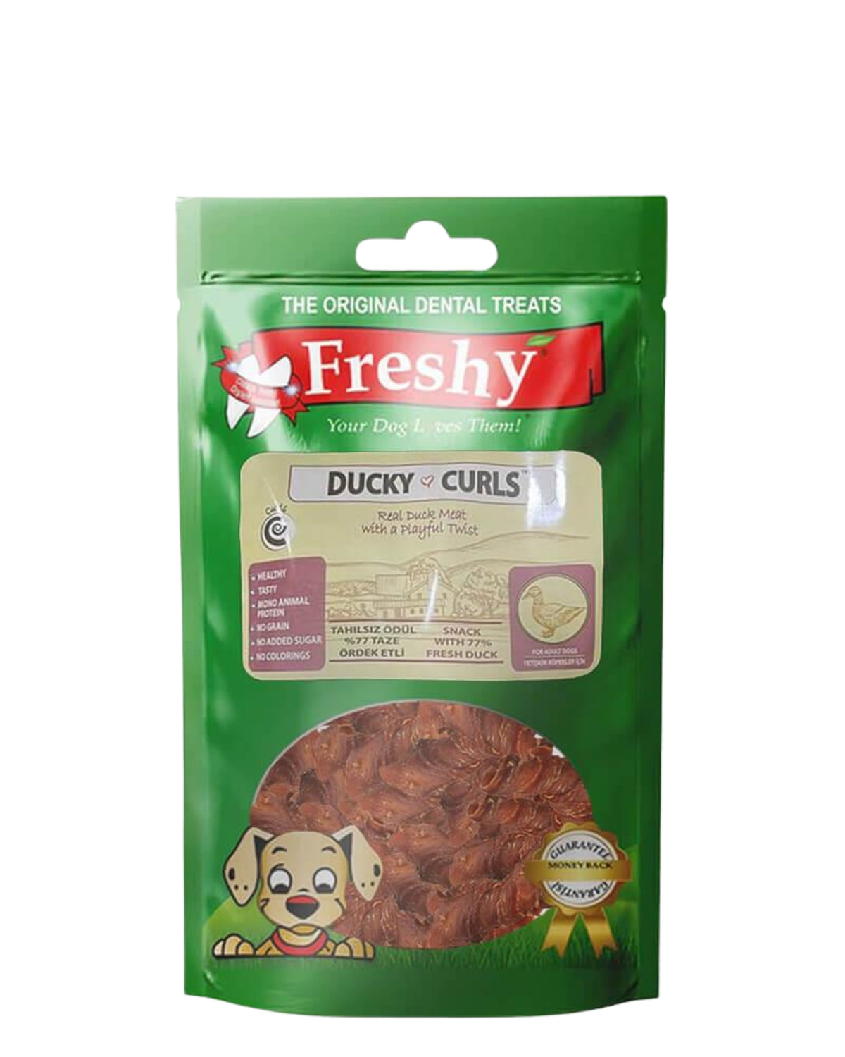 Kıvrık Ördek Etli Tahılsız Köpek Ödülü Freshy Ducky Curls