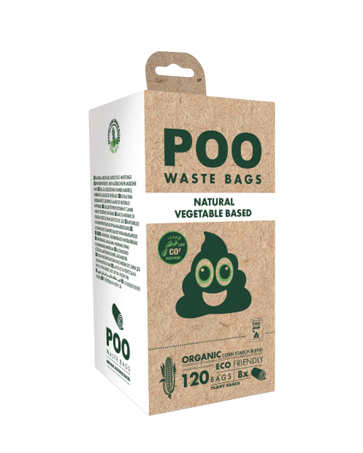Kokusuz Bitkisel Bazlı Köpek Kaka Poşeti 8 Rulo 120li M-Pets POO Vegetable Based Natural