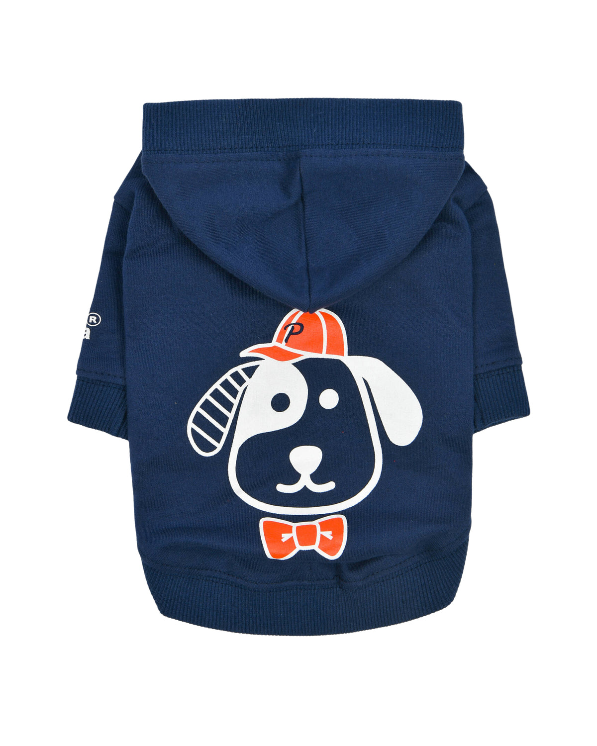 Köpek Baskılı Kapüşonlu Lacivert Köpek Sweatshirtü Puppia Chewie