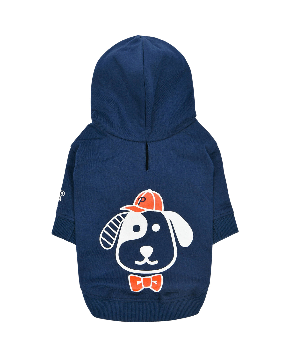 Köpek Baskılı Kapüşonlu Lacivert Köpek Sweatshirtü Puppia Chewie