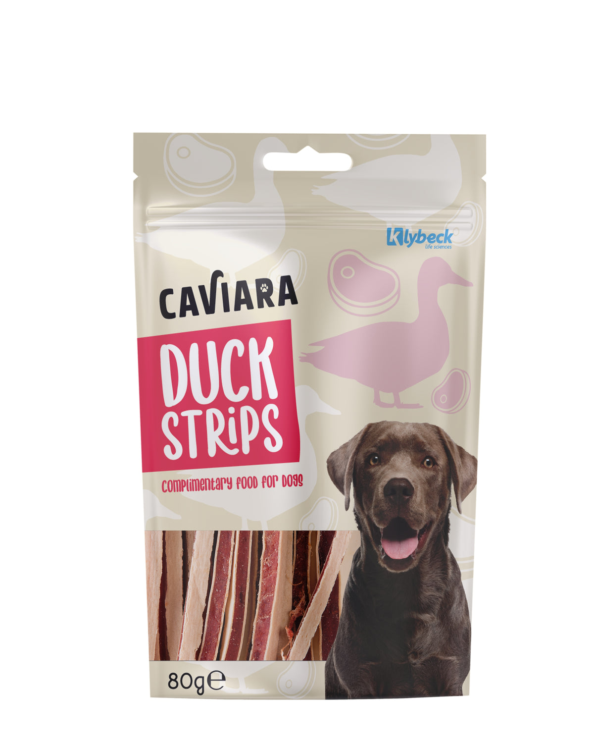 Köpekler İçin Kurutulmuş Ördek Şeritleri Caviara Duck Strips, 80g