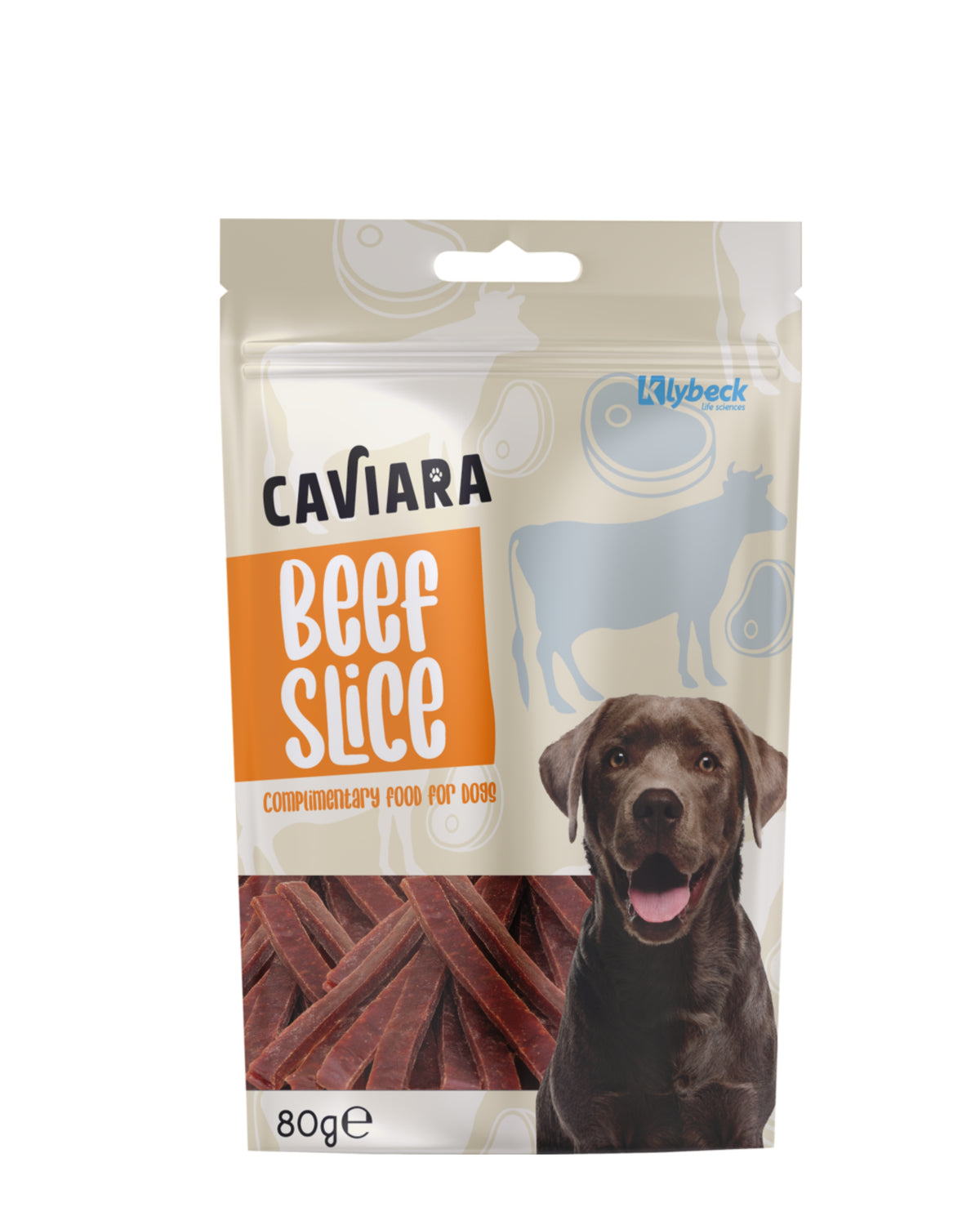Köpekler İçin Kurutulmuş Sığır Dilimleri Caviara Beef Slice, 80g
