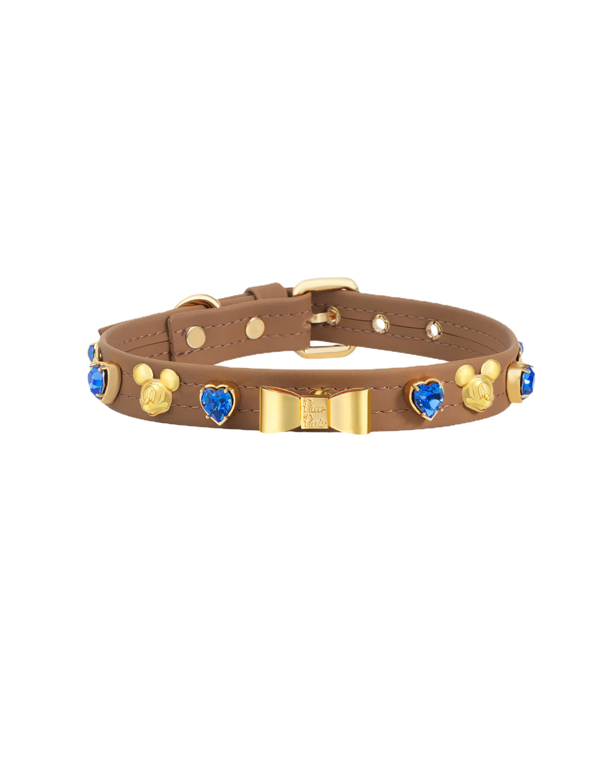 Kristal Kalp Süslemeli Köpek Boyun Tasması Paw Paris Latte Mickey Bonnie Collar