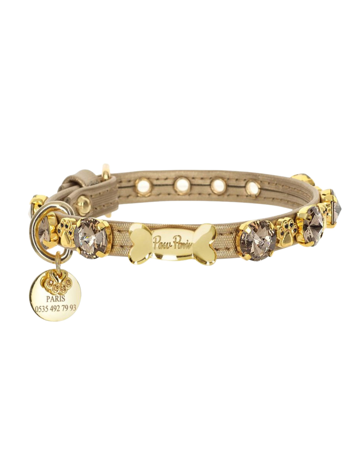 Kristal Taşlı Köpek Boyun Tasması Paw Paris Diamond Queen Collar