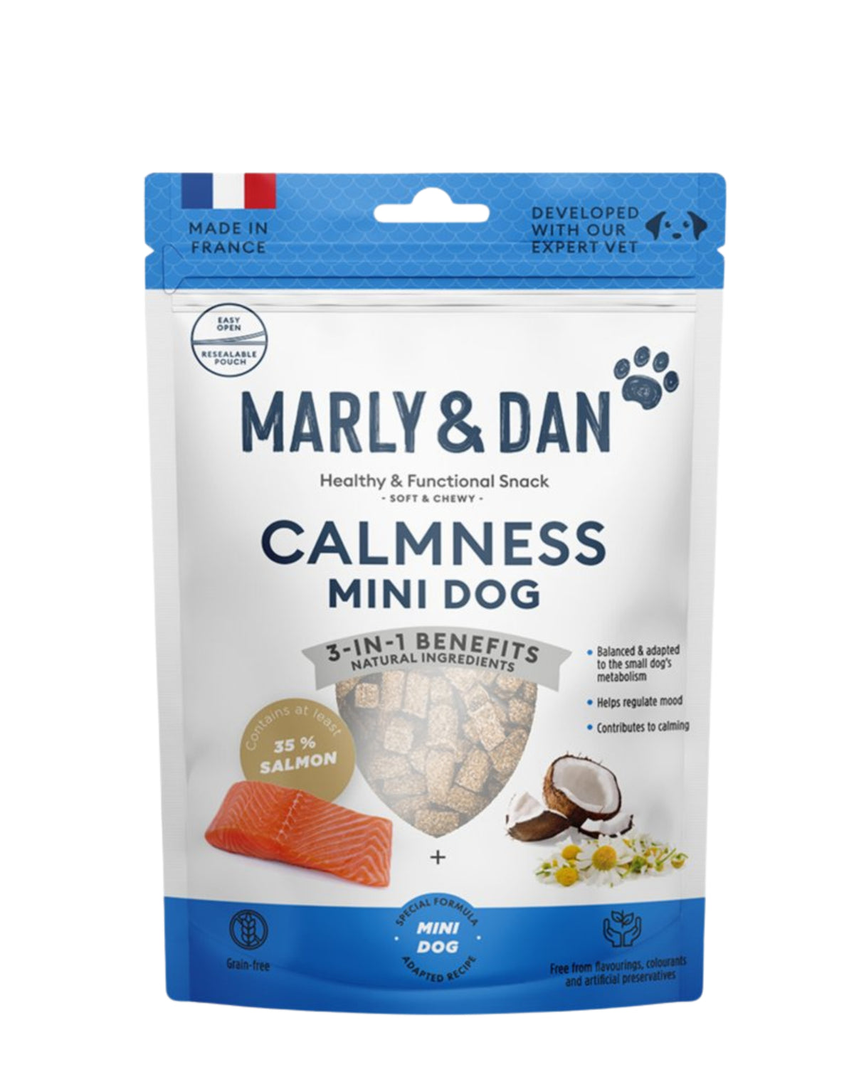 Küçük Irk Köpekler İçin Sakinleştirici Somonlu Ödül Marly&Dan Calm Mini Dog