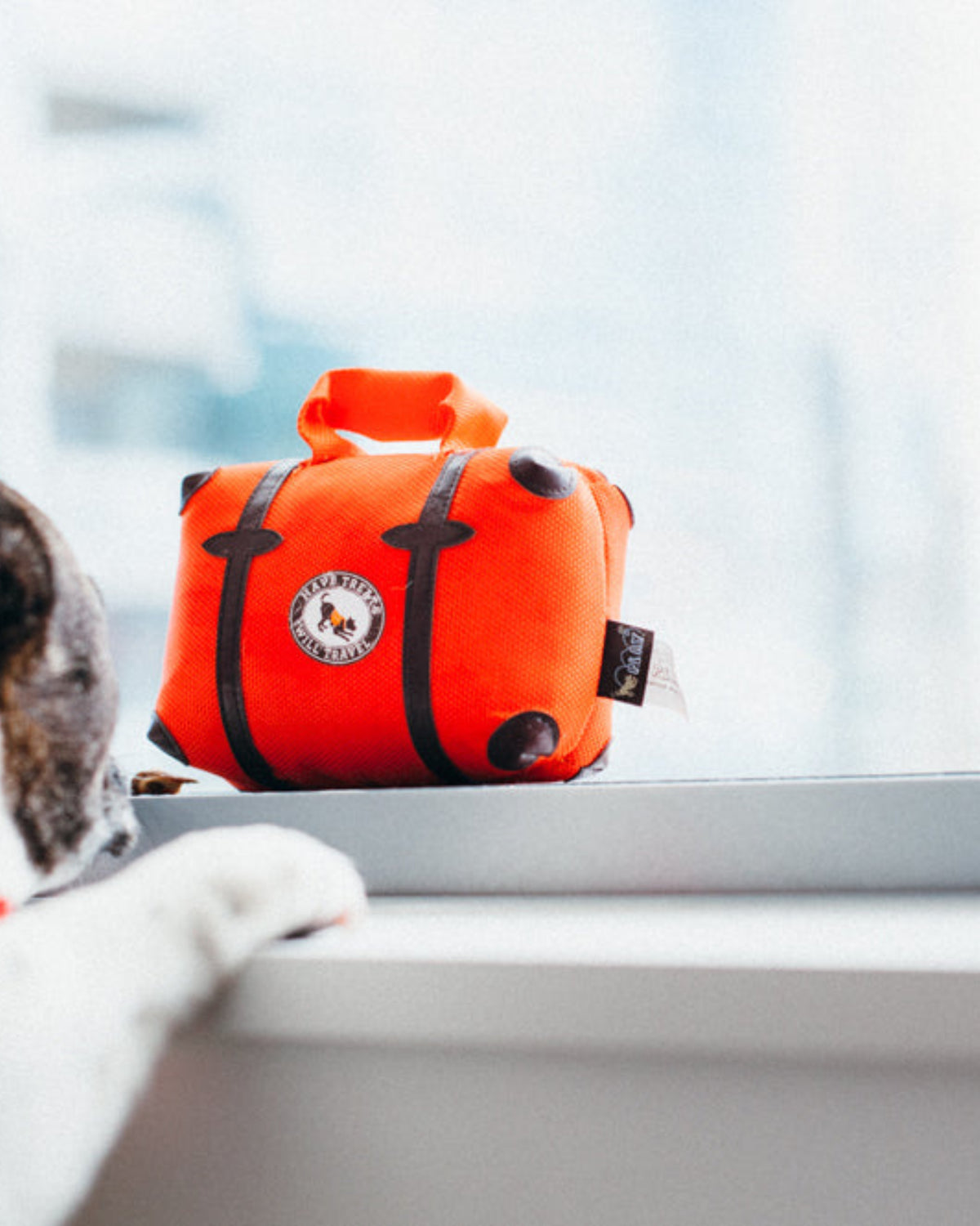 Bavul Figürlü Sesli Turuncu Peluş Köpek Oyuncağı P.L.A.Y. Globetrotter Pack and Snack Suitcase