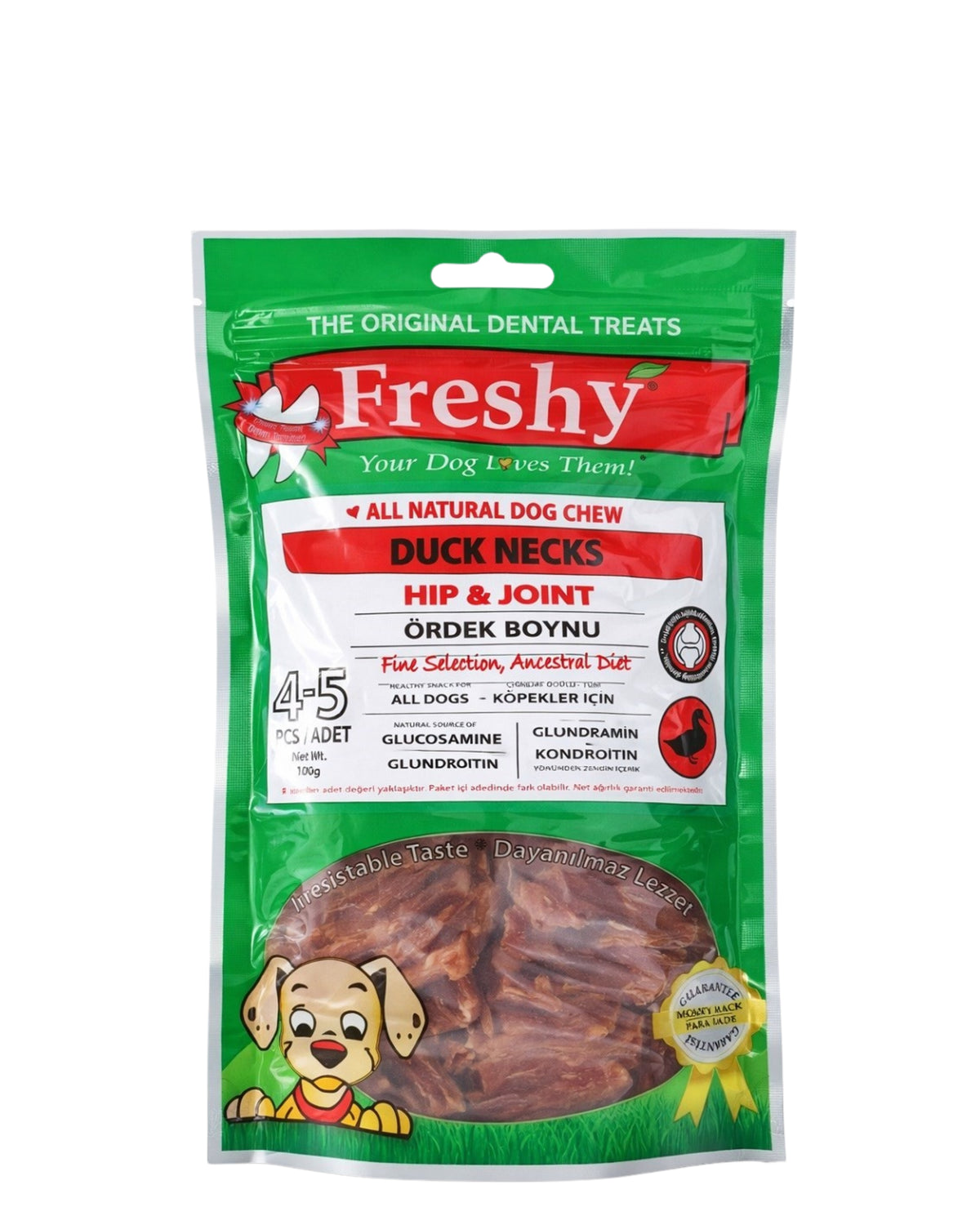 Kurutulmuş Ördek Boynu Doğal Köpek Ödülü Freshy Duck Necks 100g