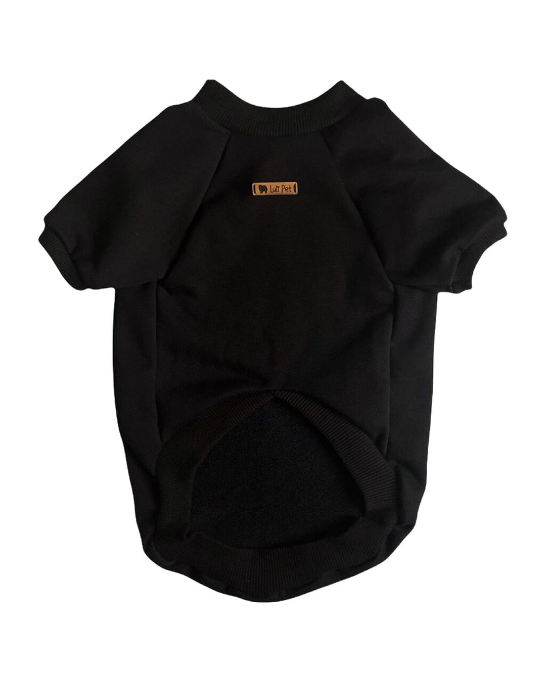 İçi Polarlı Siyah Köpek Sweatshirtü Luli Pet Basic Sweatshirt
