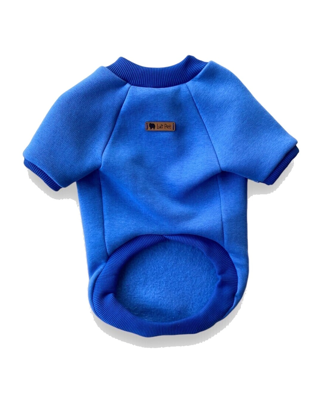 İçi Polarlı Mavi Köpek Sweatshirtü Luli Pet Basic Sweatshirt
