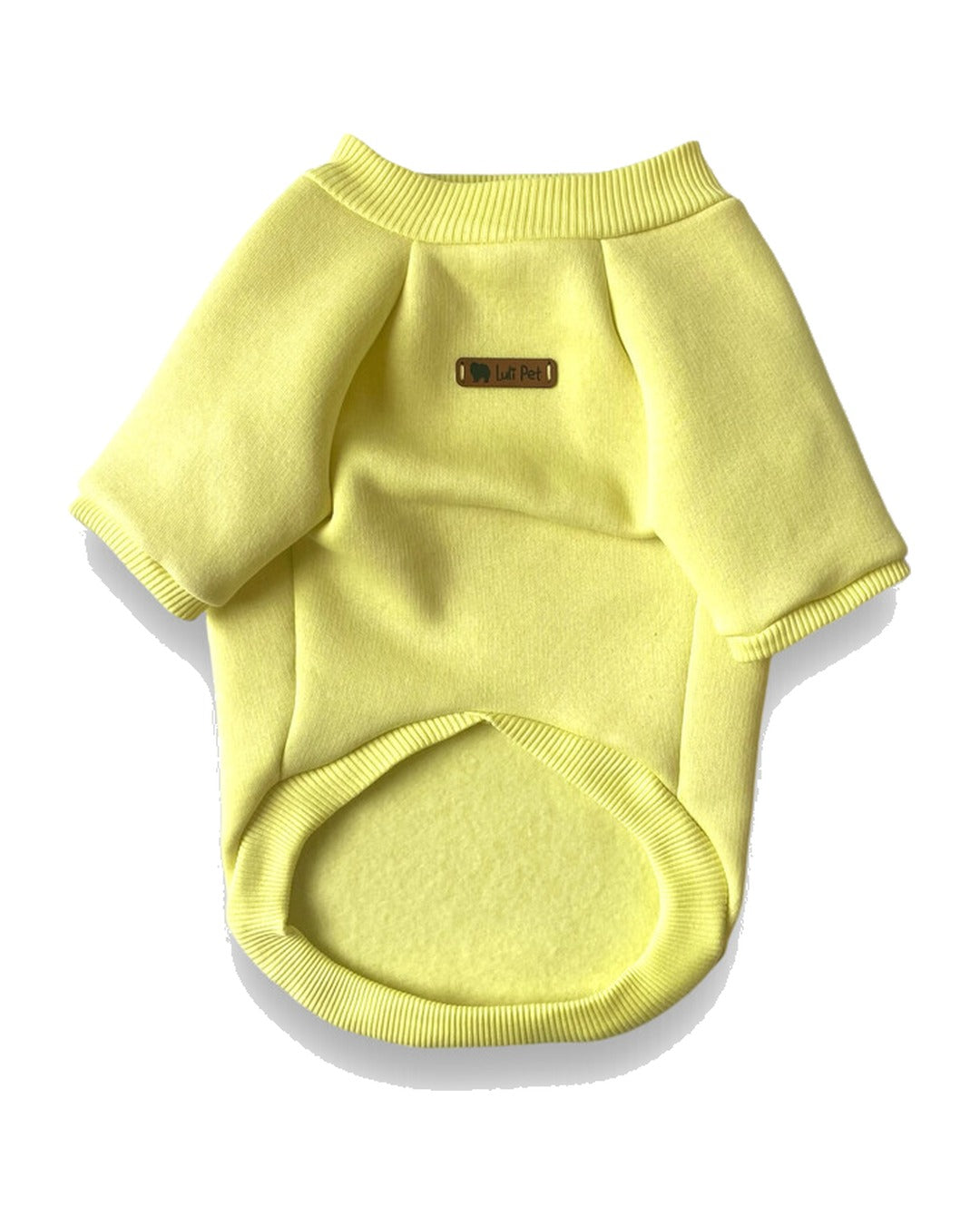 İçi Polarlı Limon Sarısı Köpek Sweatshirtü Luli Pet Basic Sweatshirt
