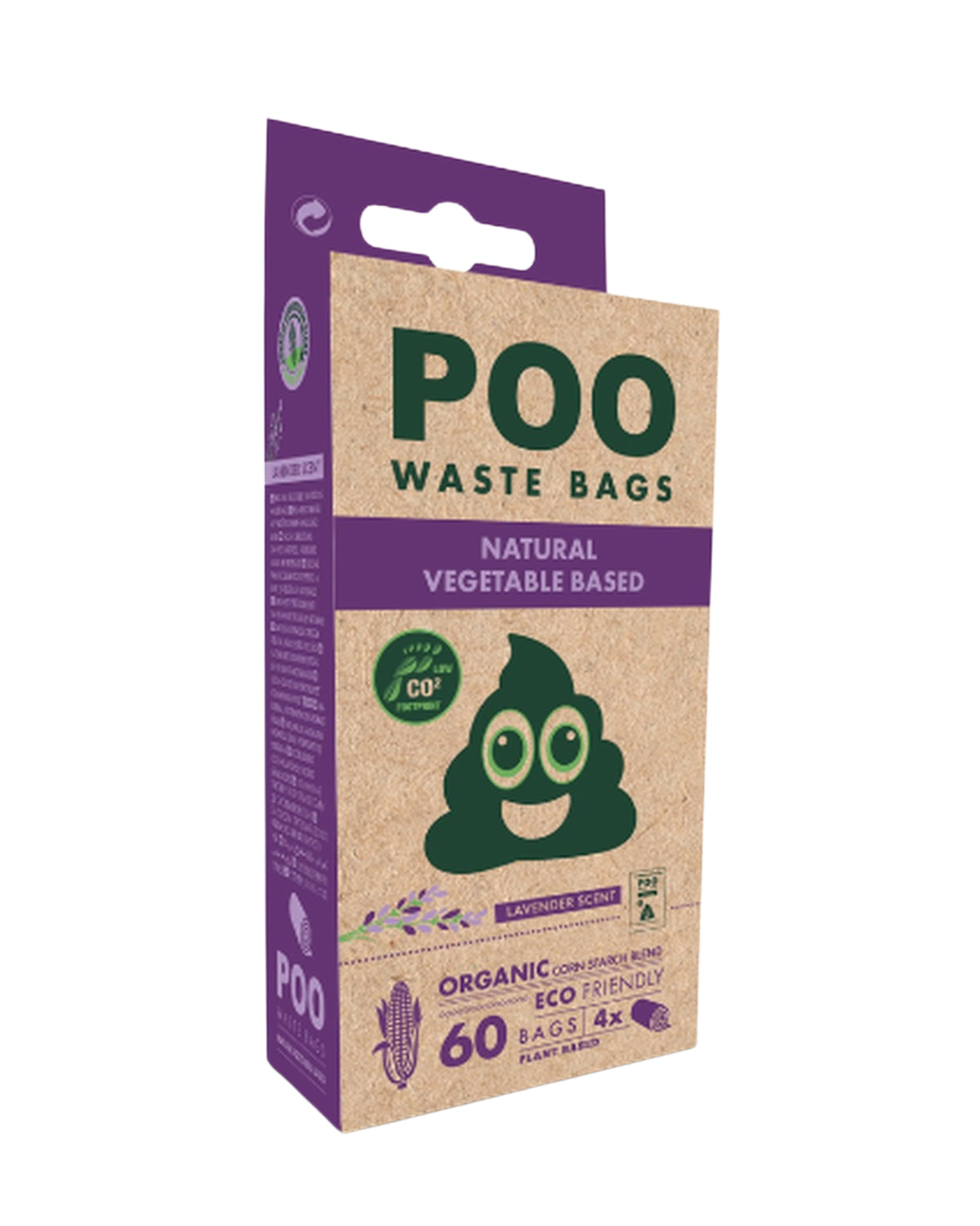 Lavanta Kokulu Bitkisel Bazlı Köpek Kaka Poşeti 4 Rulo 60lı M-Pets POO Vegetable Based Lavender Scented