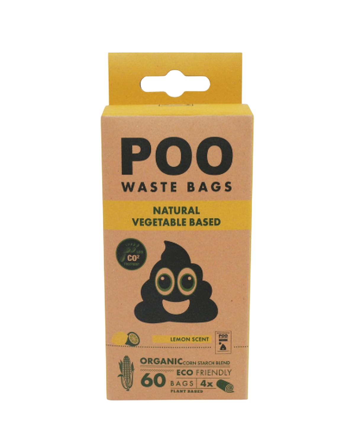 Limon Kokulu Bitkisel Bazlı Köpek Kaka Poşeti 4 Rulo 60lı M-Pets POO Vegetable Based Lemon Scented